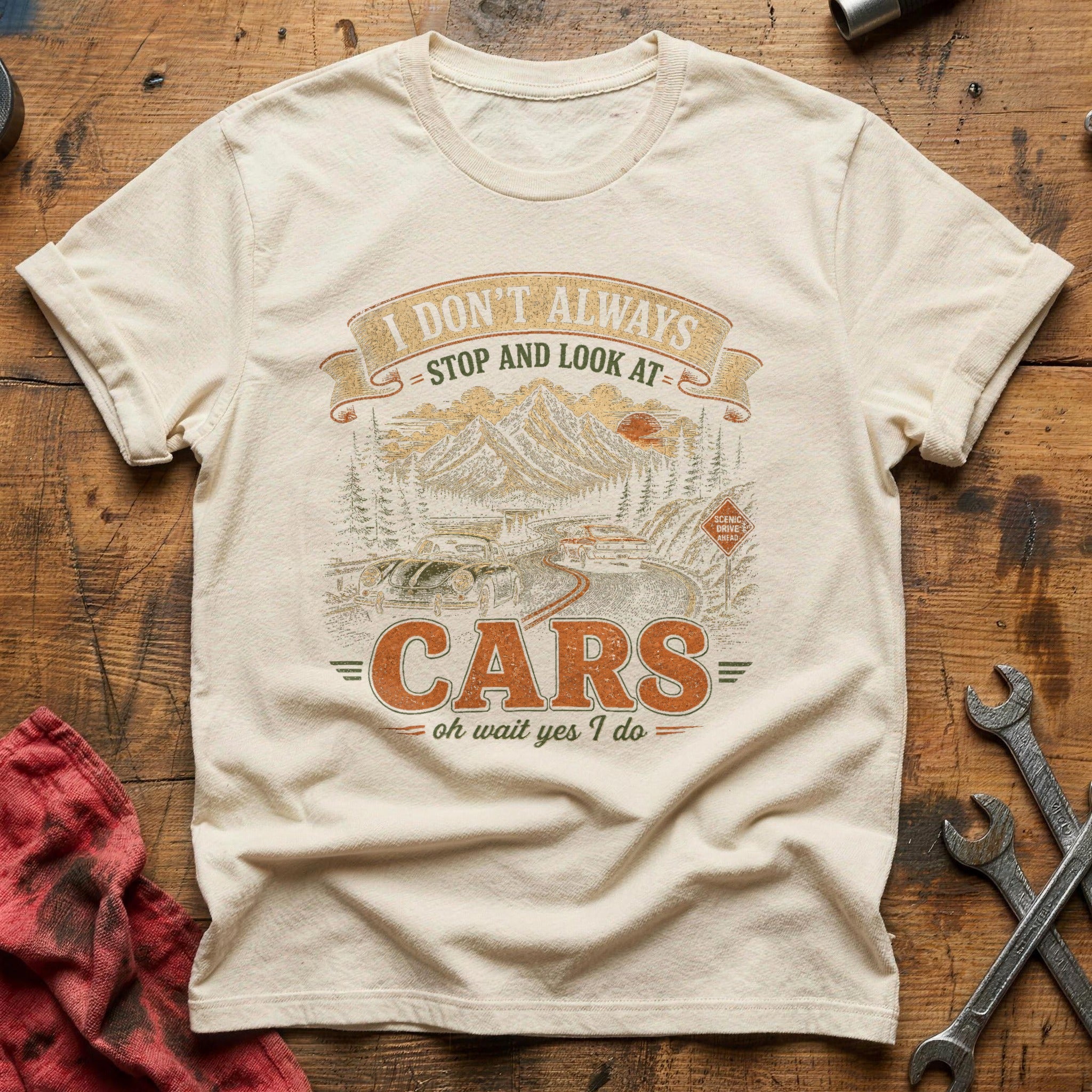 Scenic Drive Ahead T-Shirt - Natural