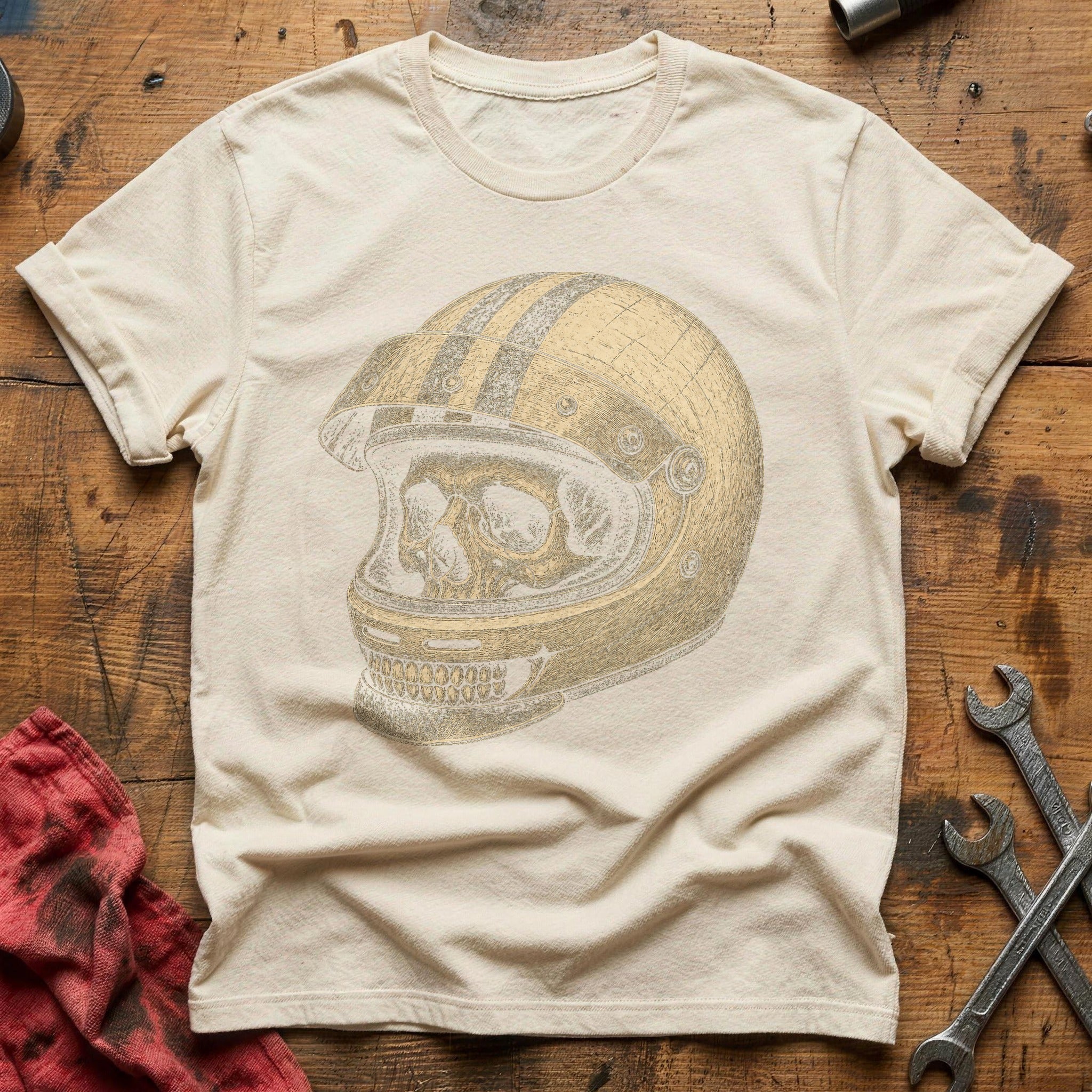Skull Cockpit T-Shirt - Natural