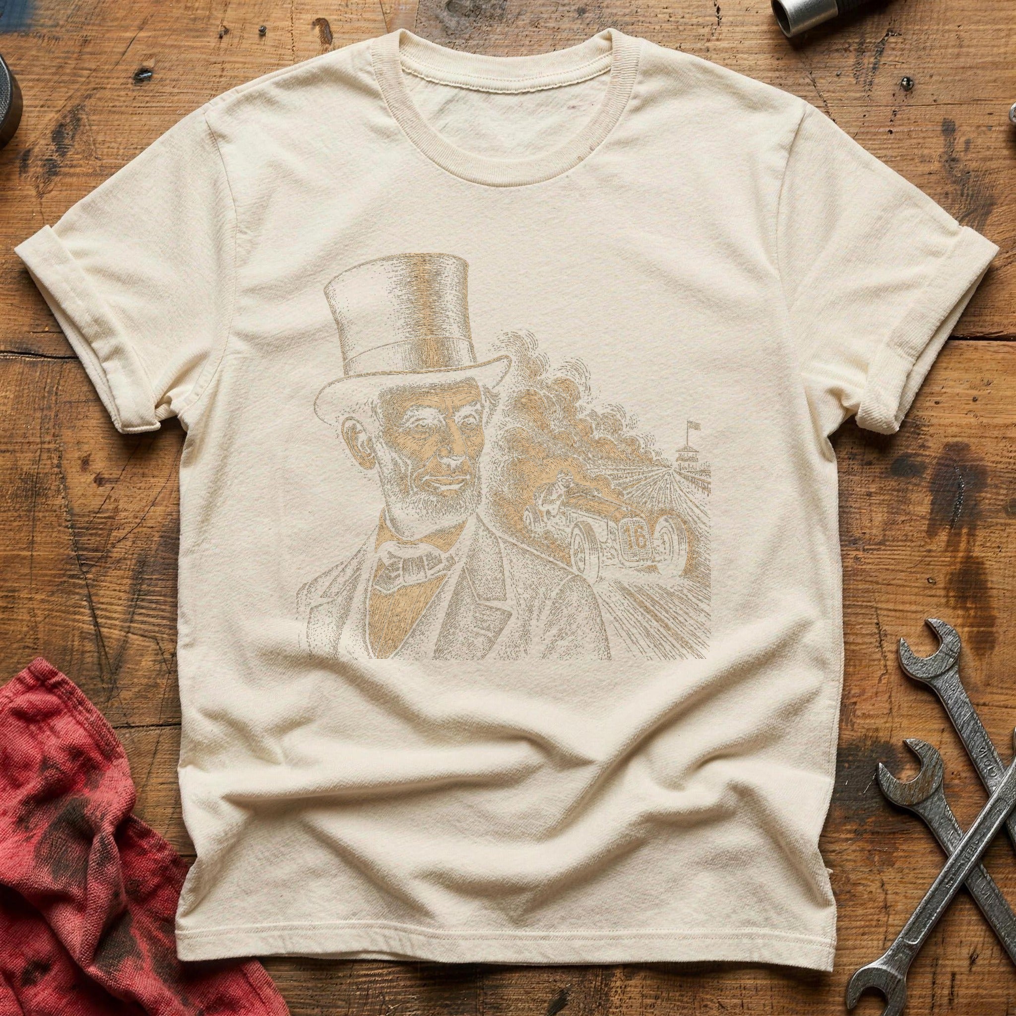 Top Hat Grandstand T-Shirt - Natural