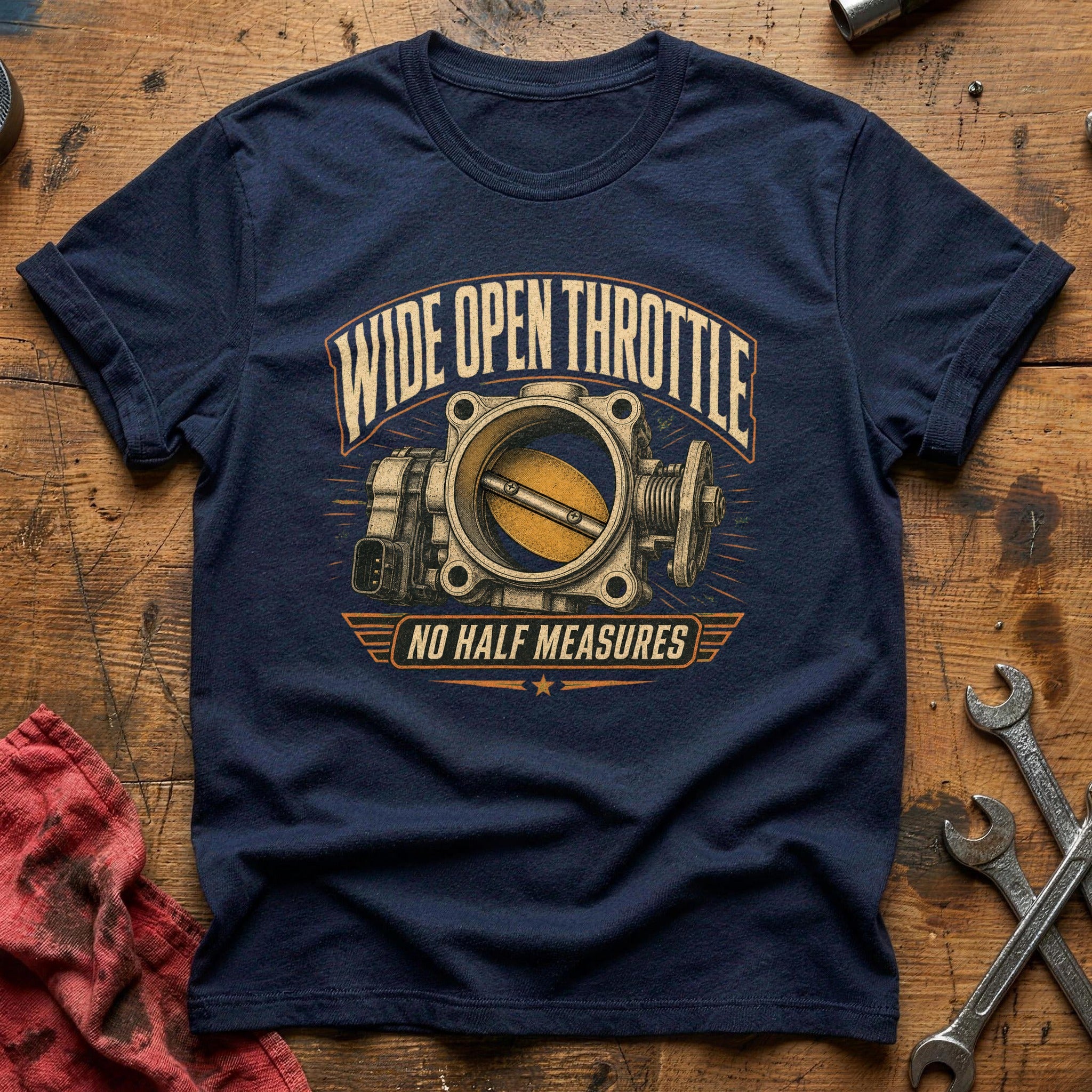 Wide Open Throttle T-Shirt - Navy