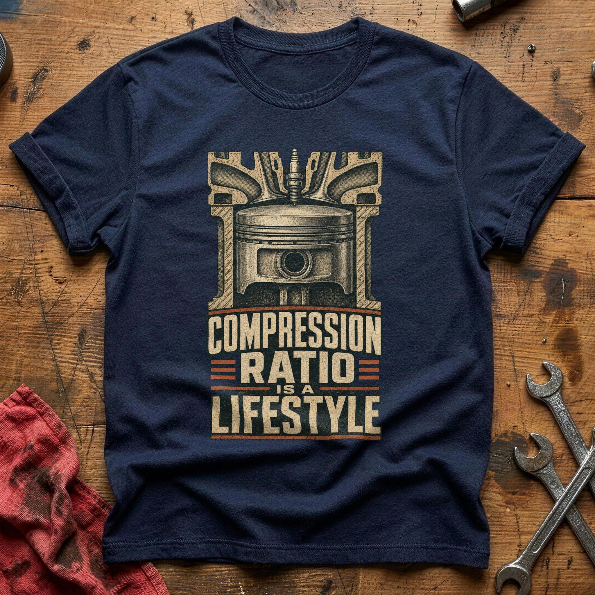 Compression Ratio is a Lifestyle T-Shirt - Navy