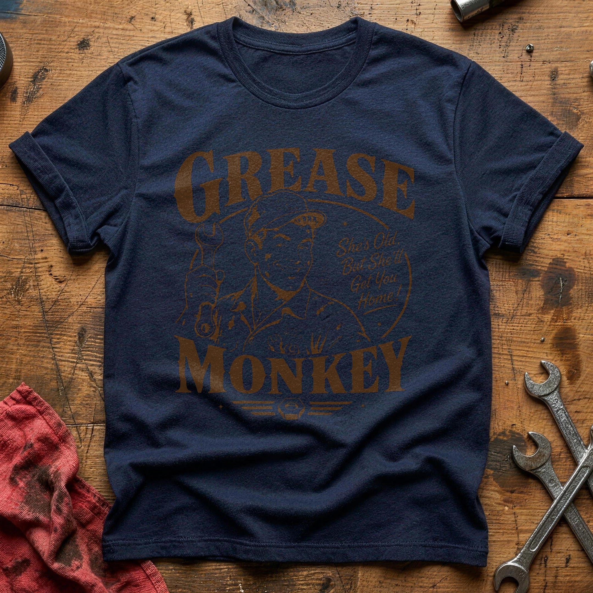 Grease Monkey T-Shirt - Navy