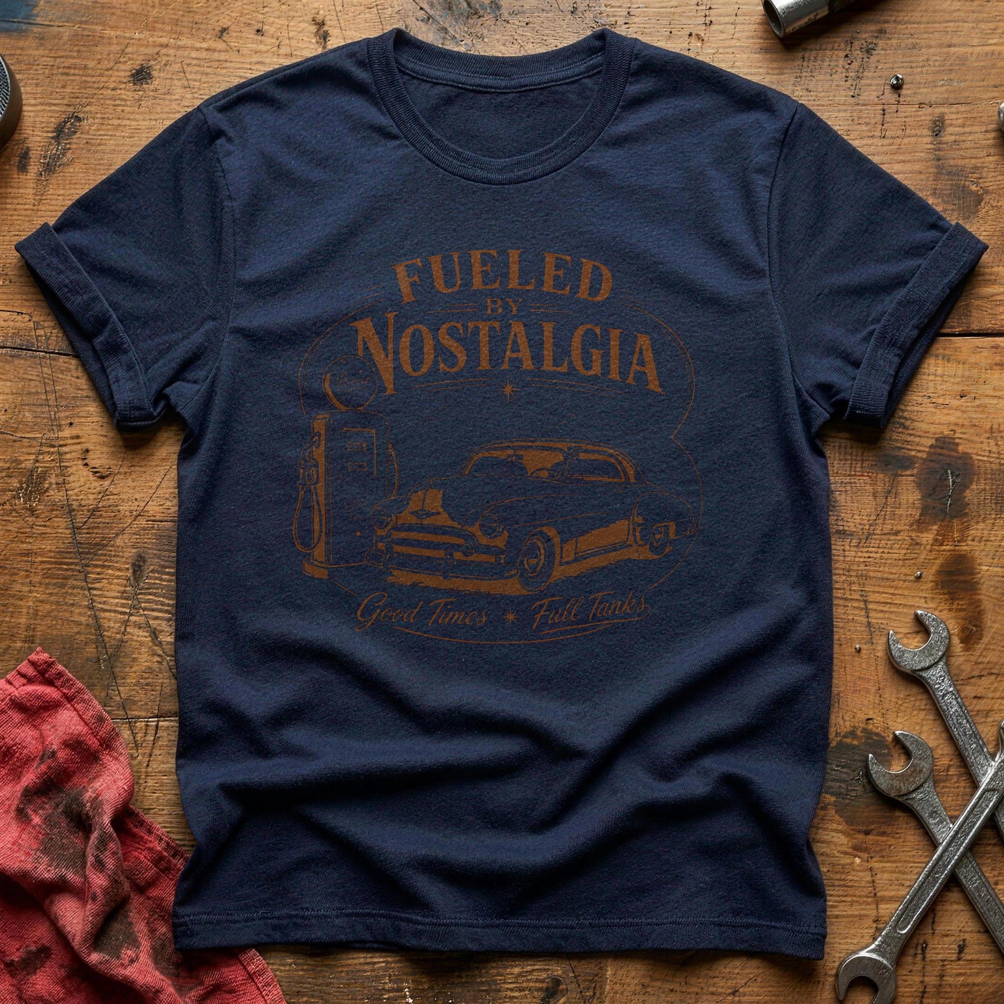 Fueled By Nostalgia T-Shirt - Navy