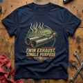 Twin Exhaust, Single Purpose T-Shirt - Navy