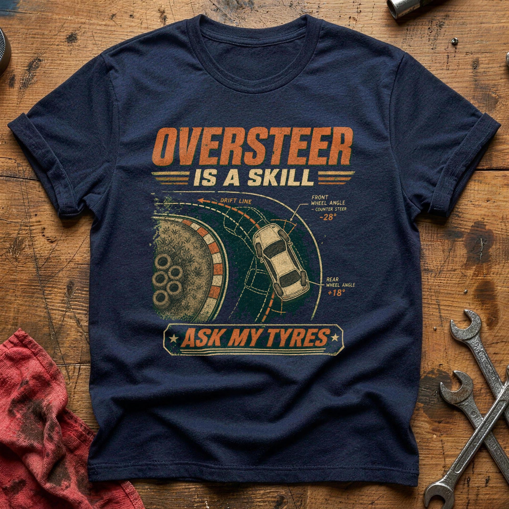 Oversteer is a Skill T-Shirt - Navy