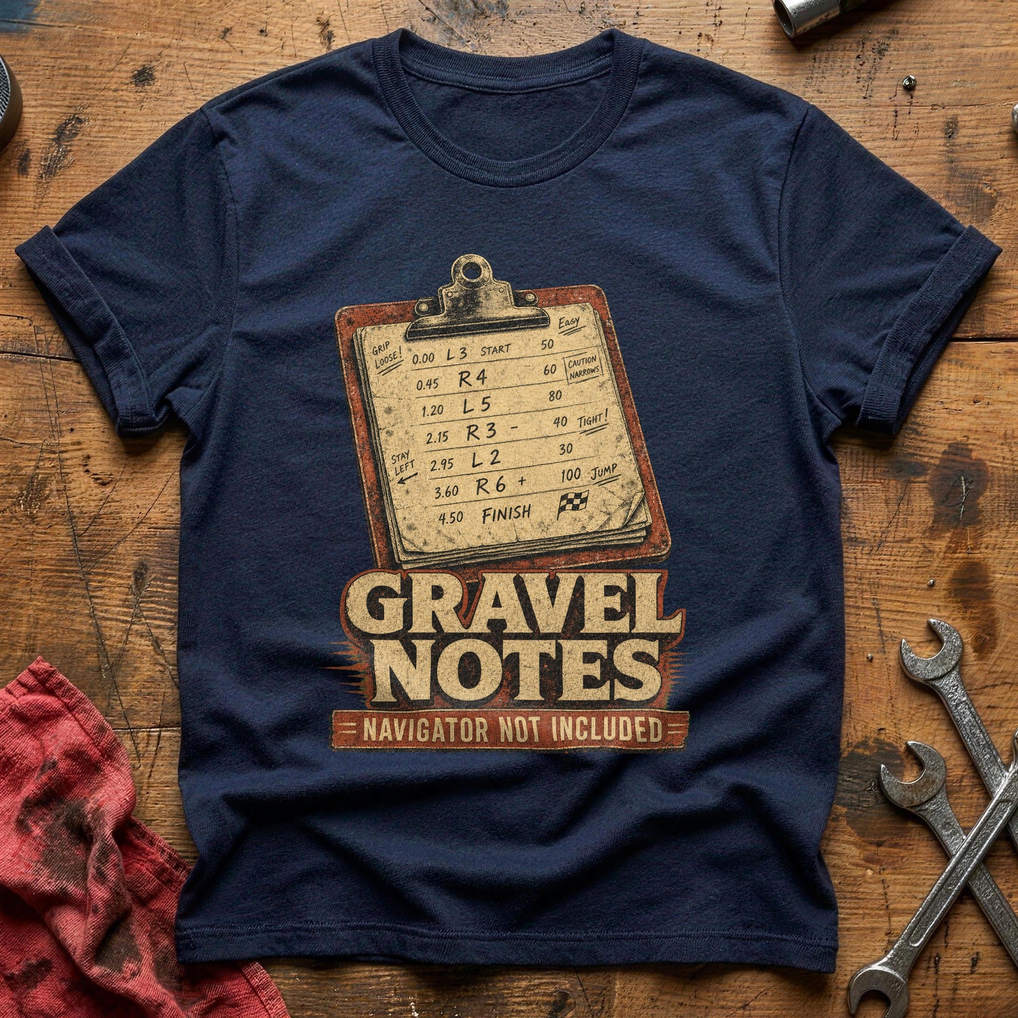 Gravel Notes T-Shirt - Navy