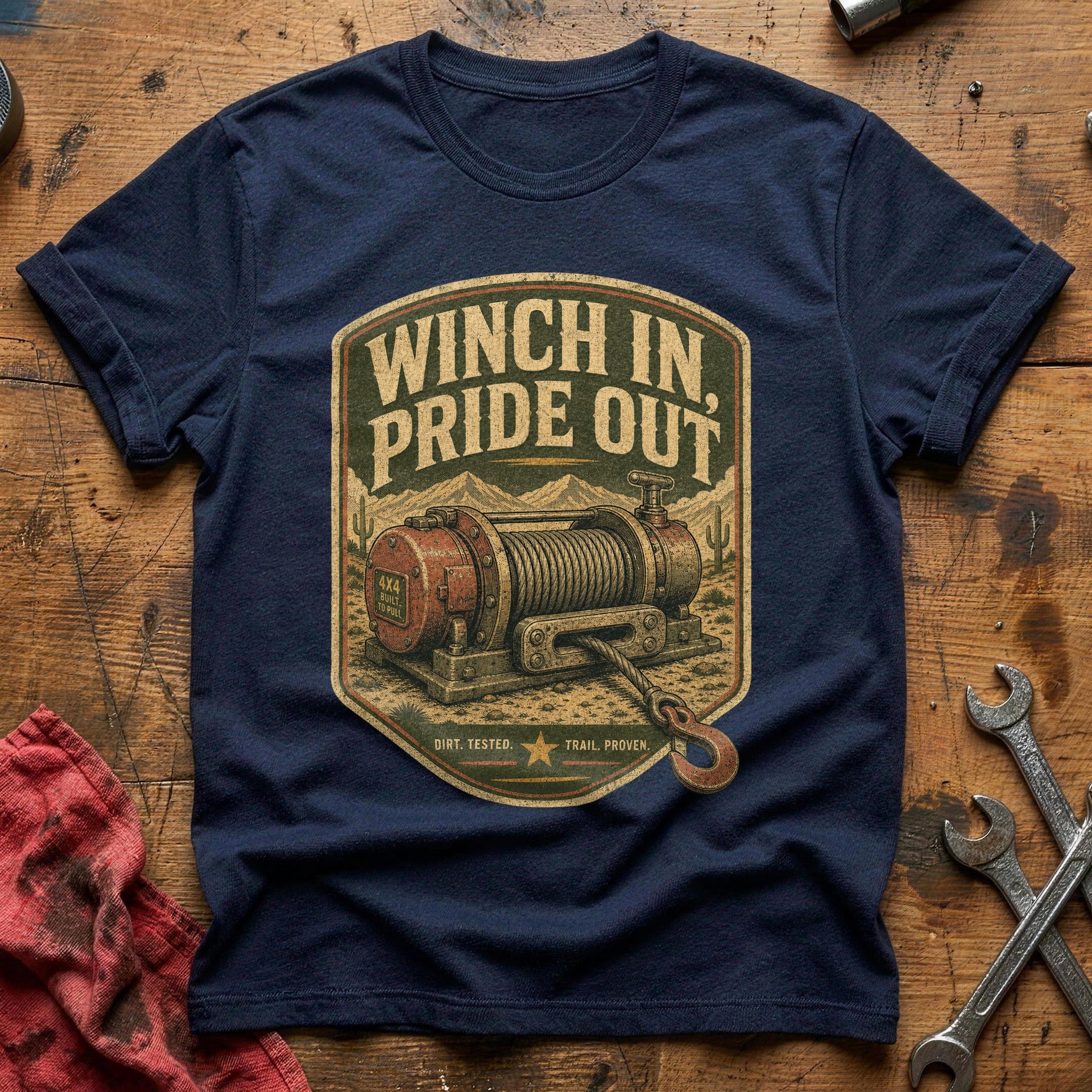 Winch In, Pride Out T-Shirt - Navy