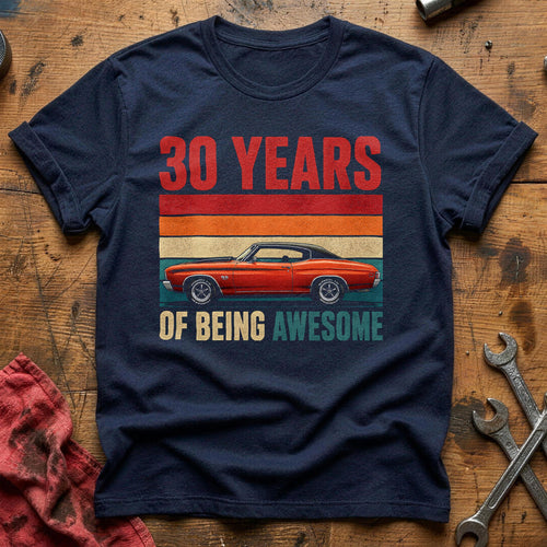 30 Being Awesome T-Shirt - Navy