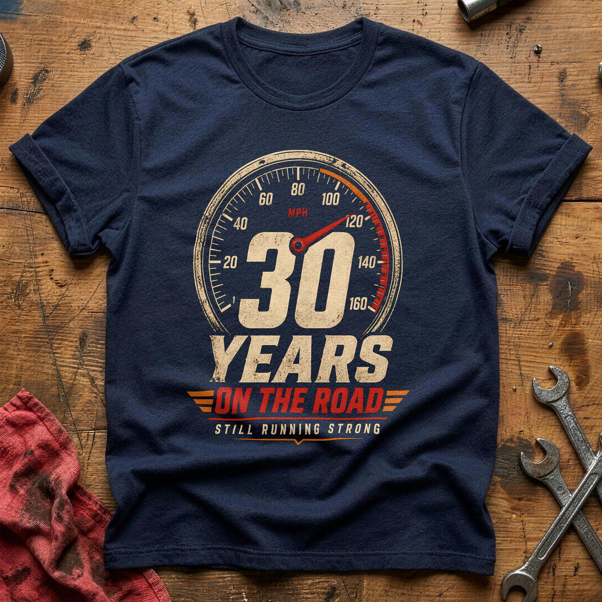 30 On The Road T-Shirt - Navy