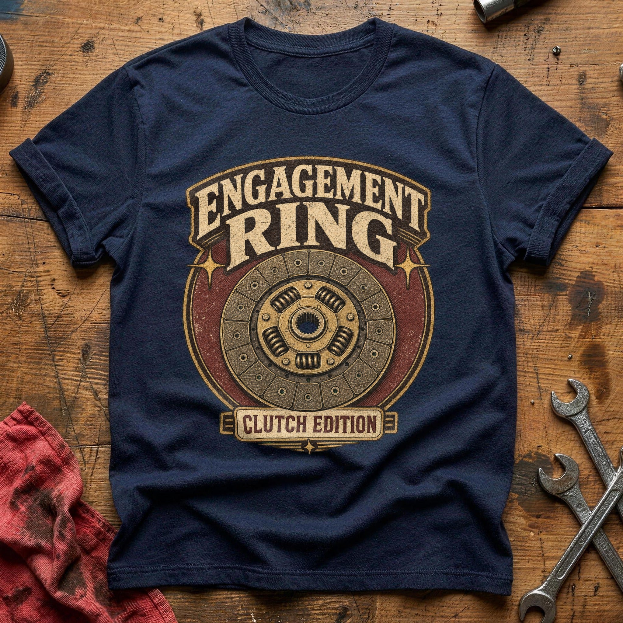 Engagement Ring T-Shirt - Navy