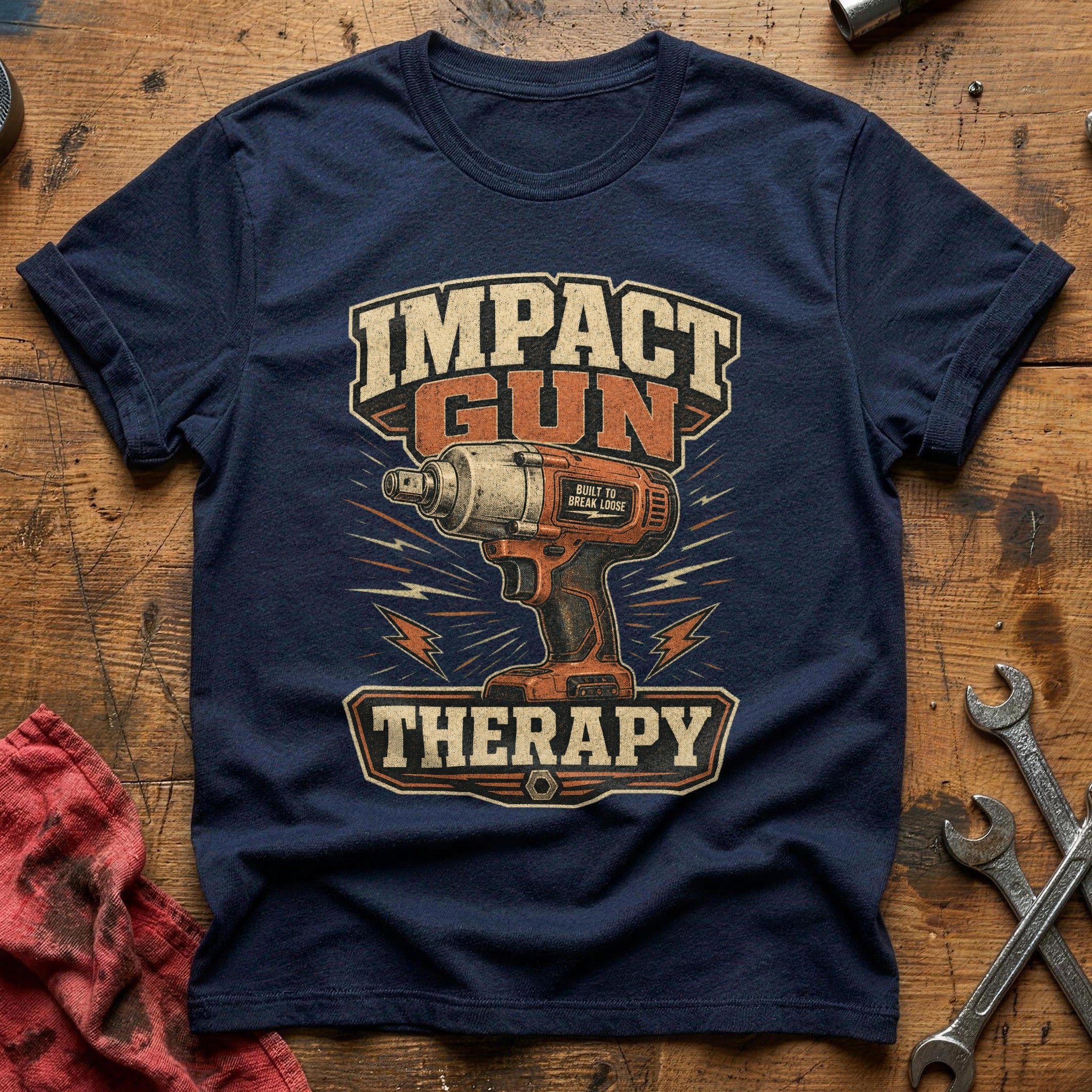 Impact Gun Therapy T-Shirt - Navy