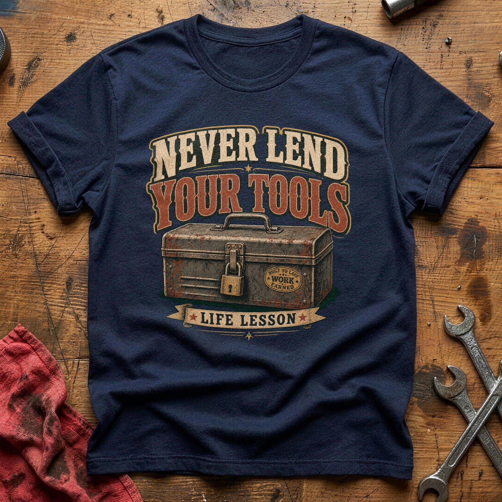 Never Lend Your Tools T-Shirt - Navy