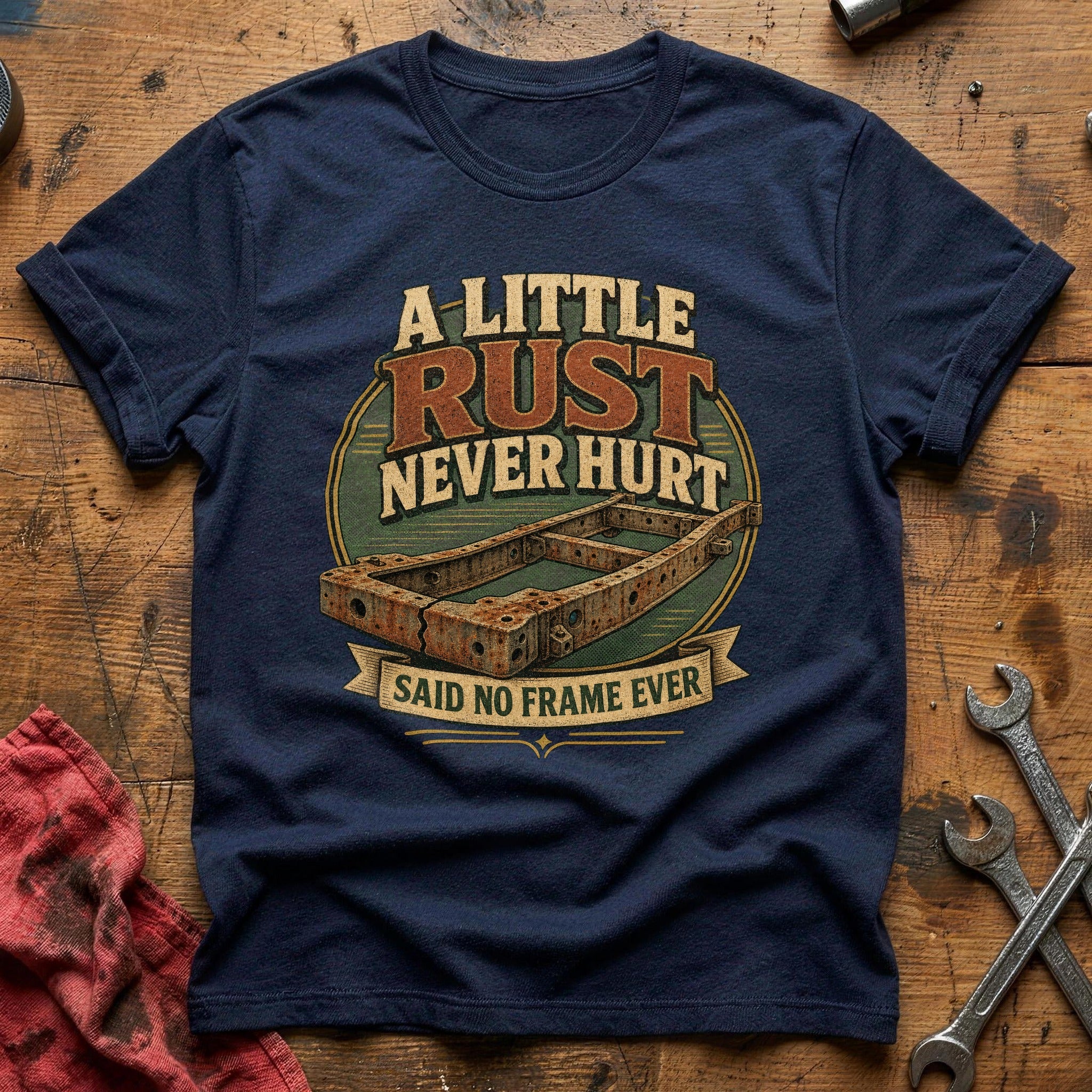 A Little Rust Never Hurt T-Shirt - Navy
