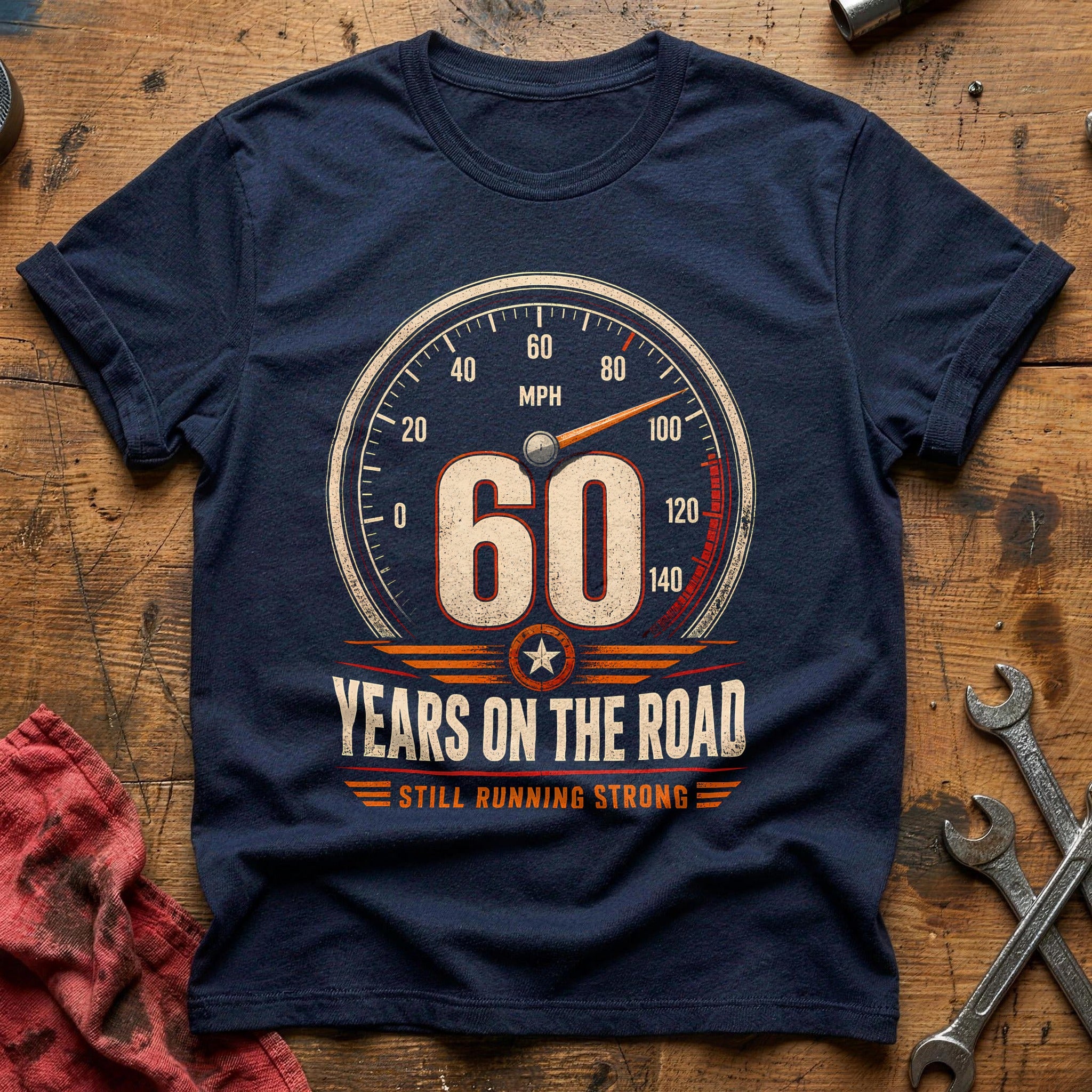 60 On The Road T-Shirt - Navy