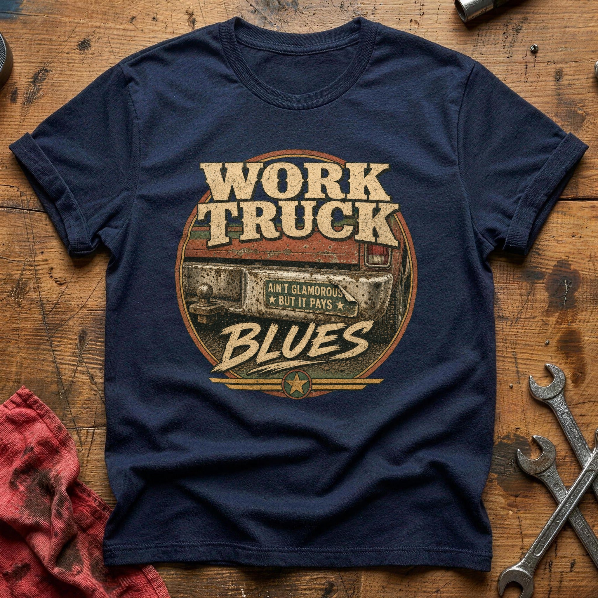 Work Truck Blues T-Shirt - Navy