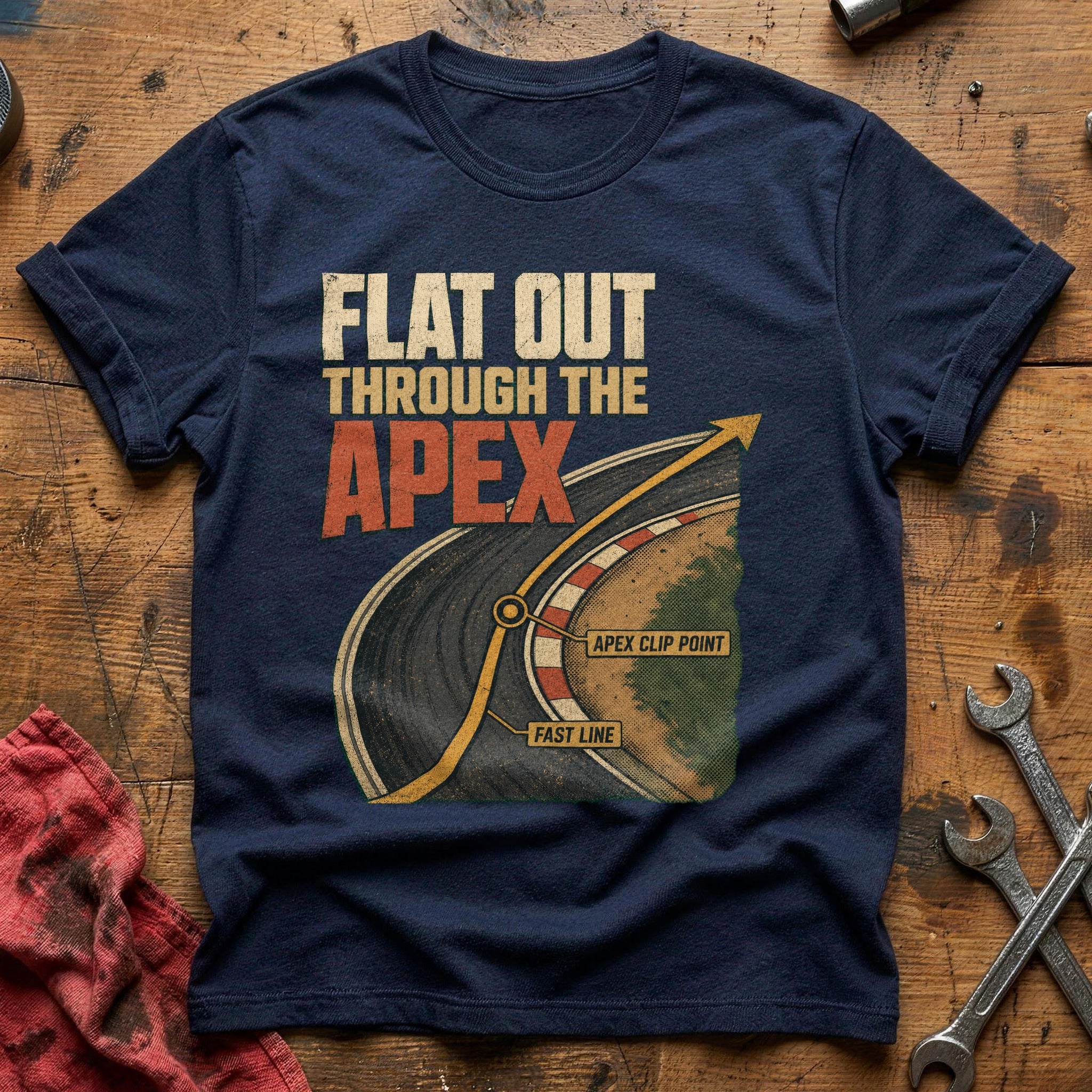 Flat Out Through the Apex T-Shirt - Navy