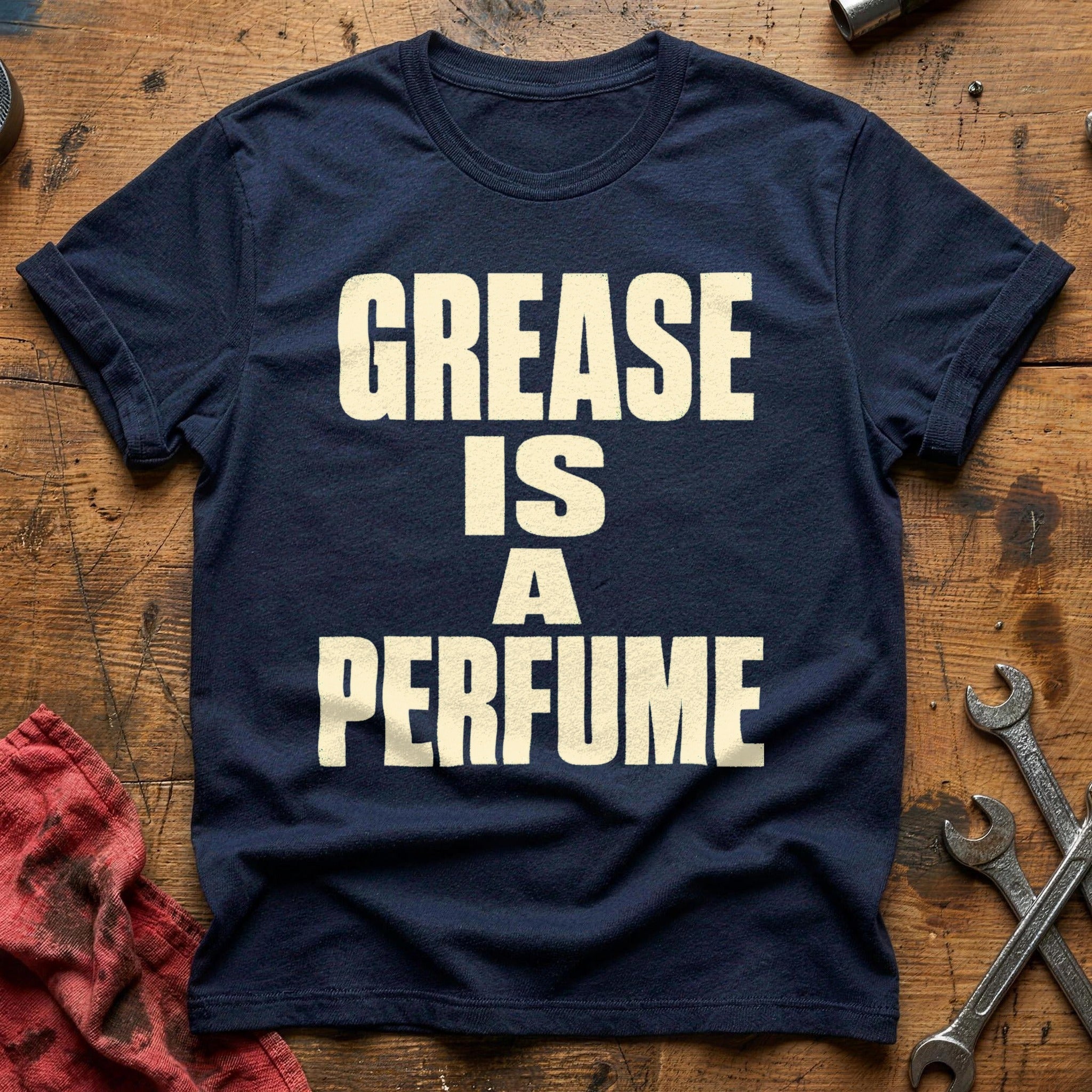 Grease is a Perfume T-Shirt - Navy