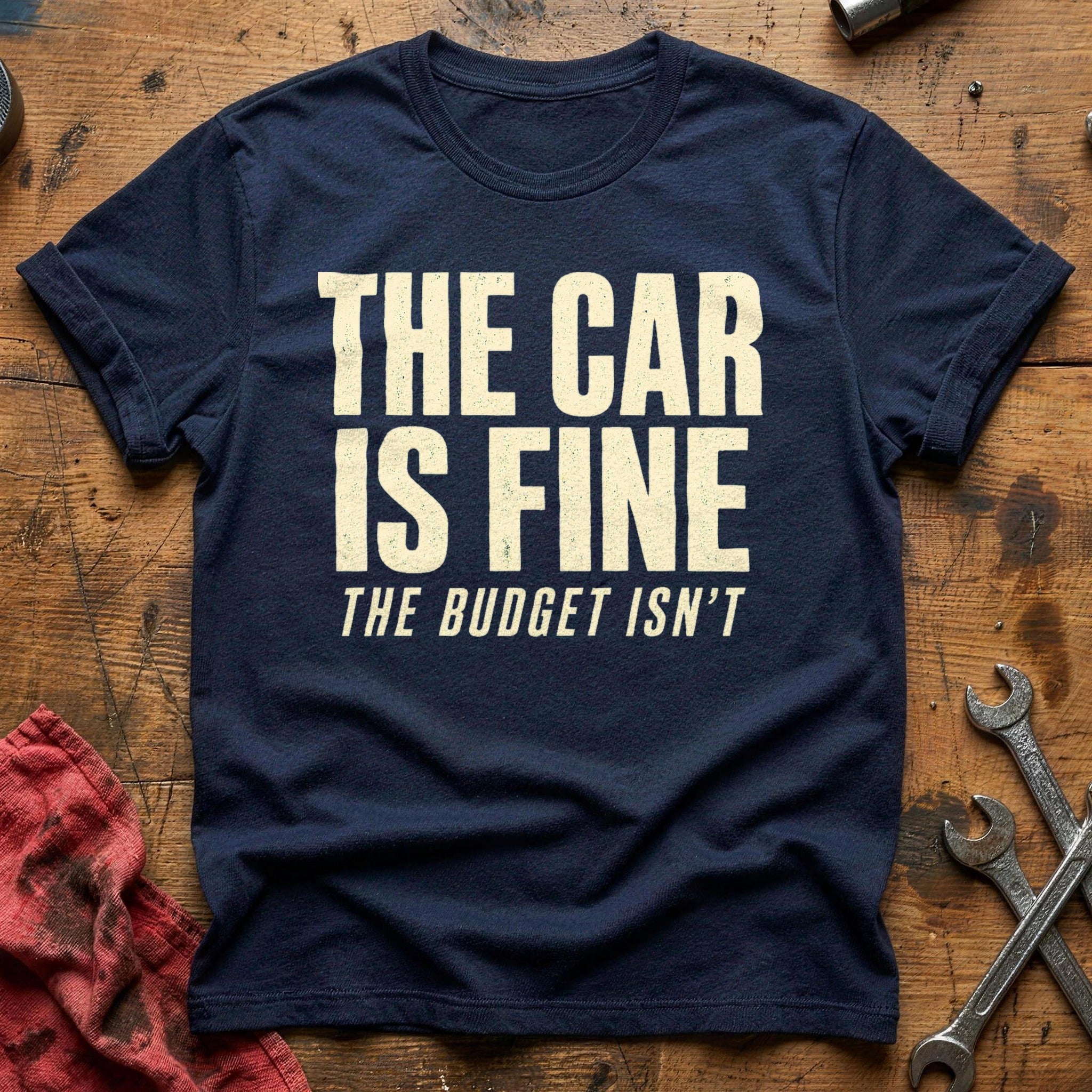 The Car is Fine T-Shirt - Navy