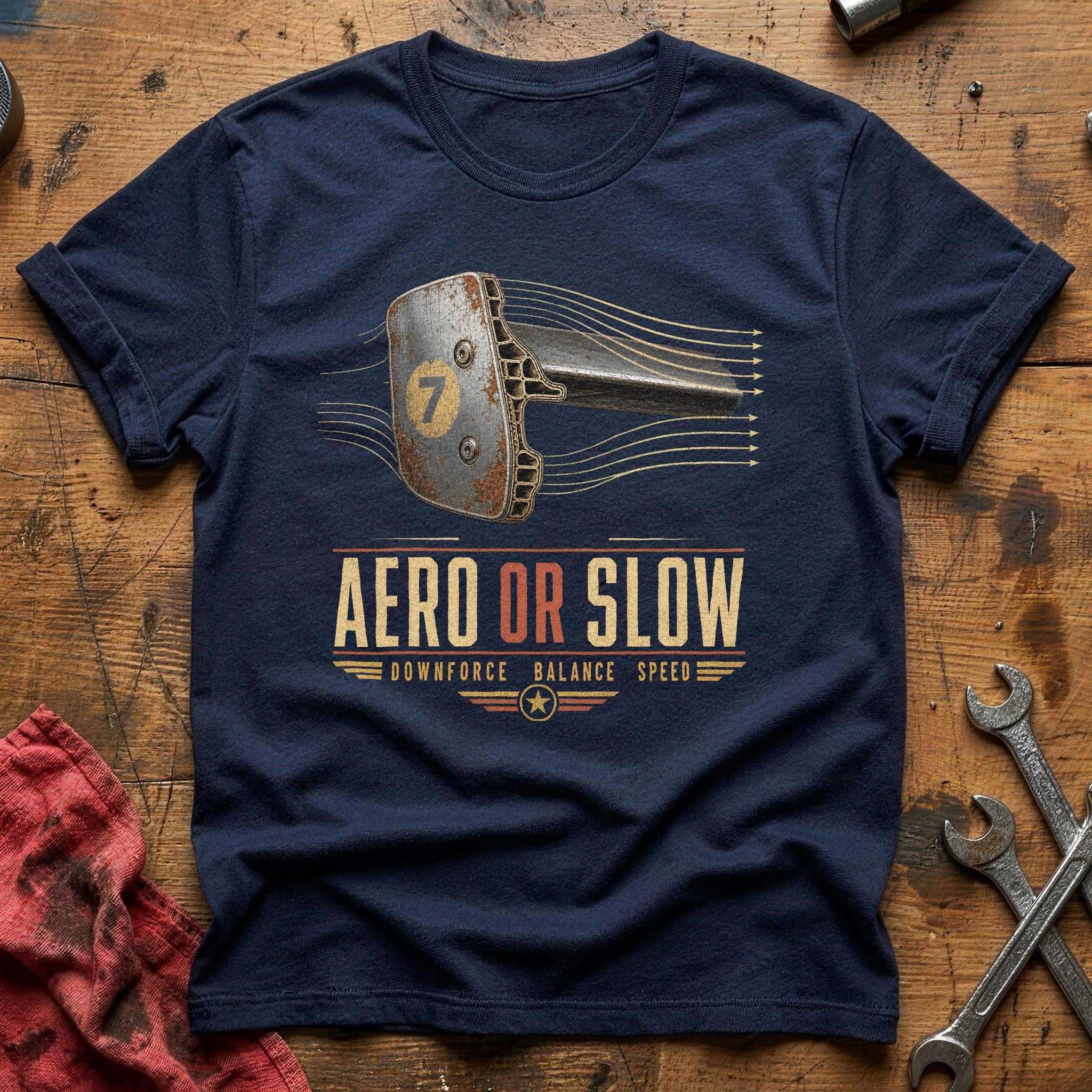 Aero or Slow T-Shirt - Navy