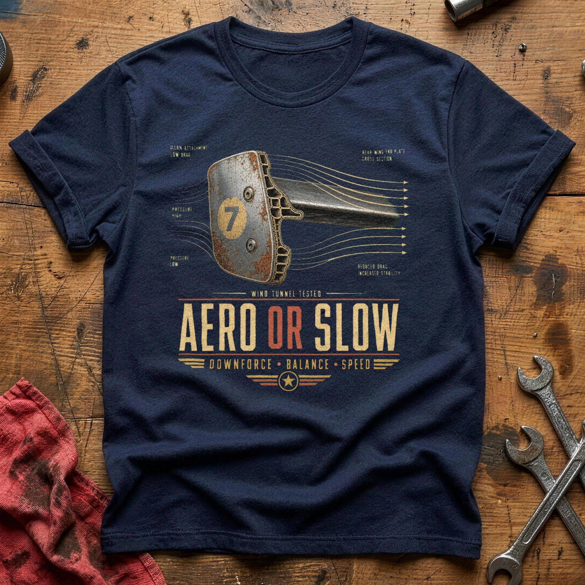 Aero or Slow T-Shirt - Navy