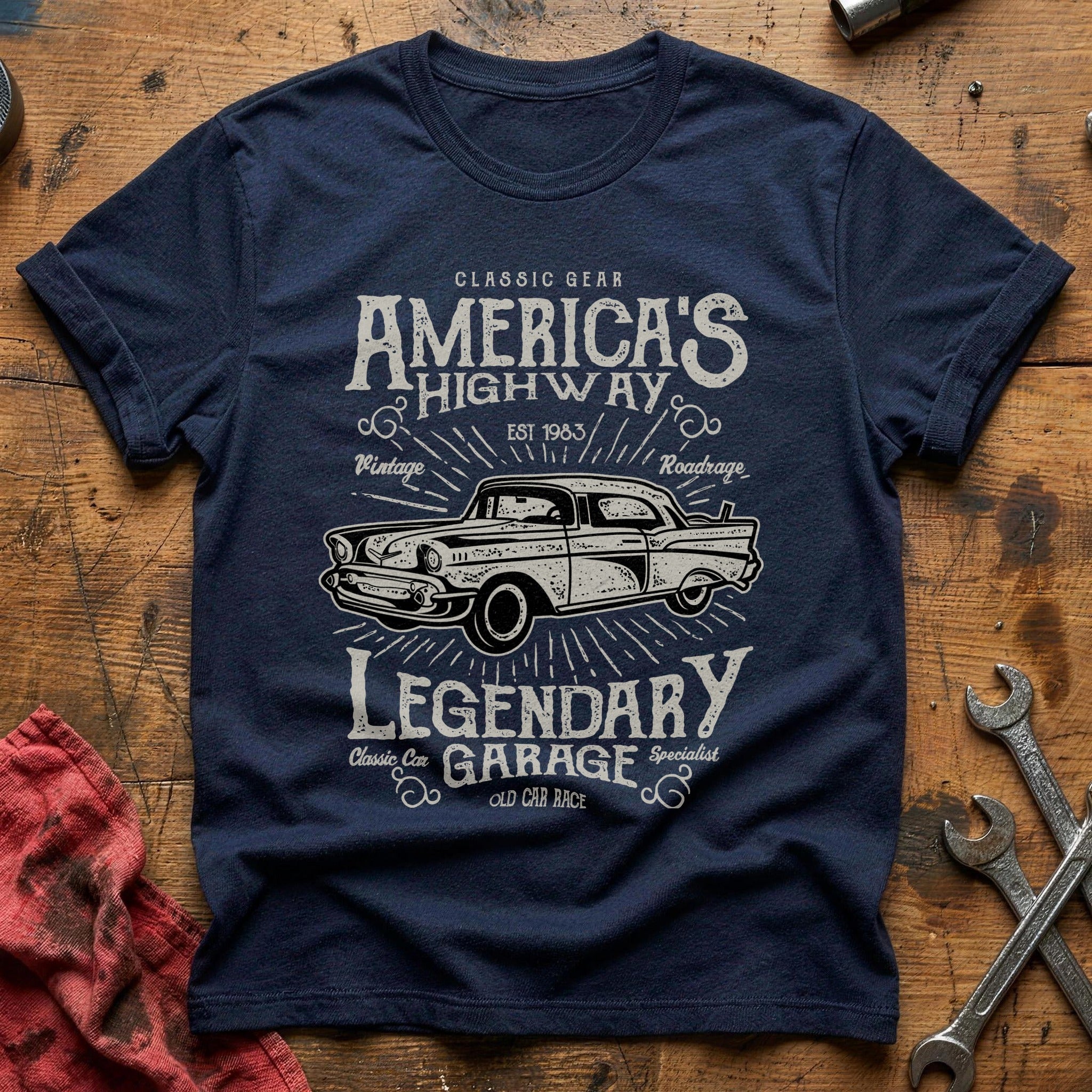 America's highway T-Shirt - Navy