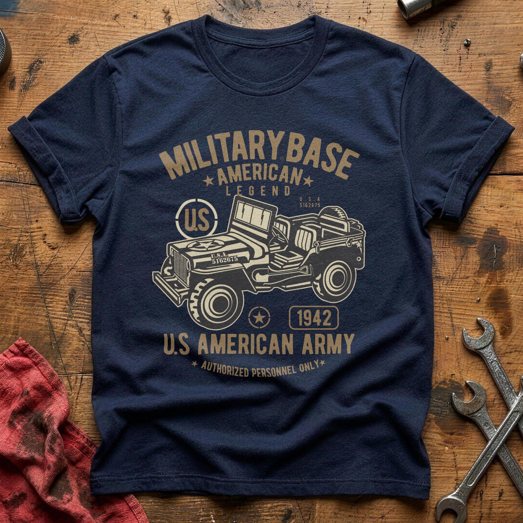 American army jeep T-Shirt - Navy
