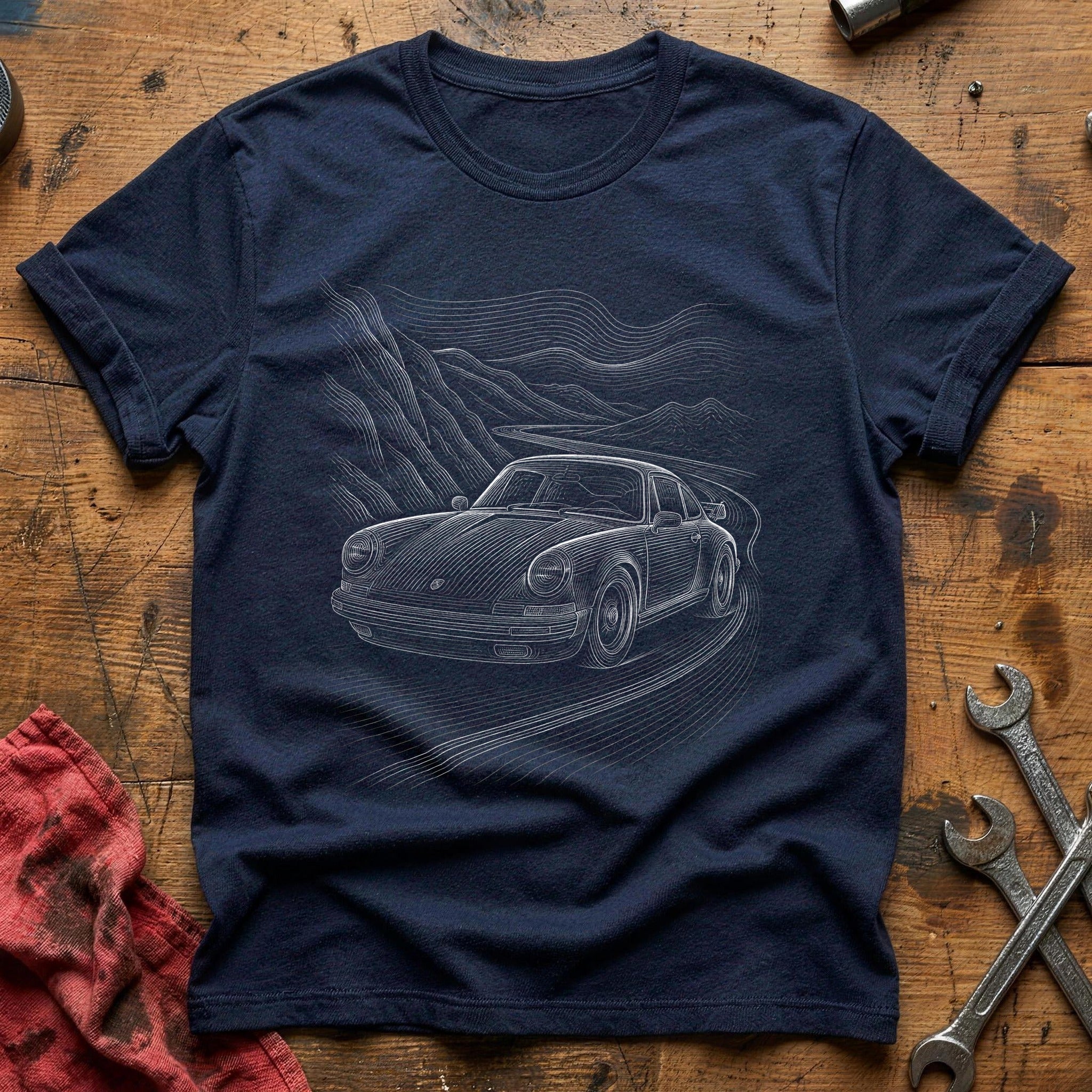 Apex Sketch T-Shirt - Navy