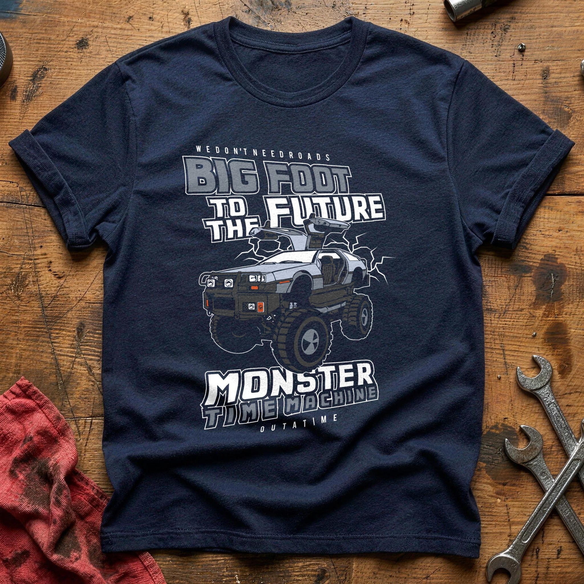 Back future monster truck T-Shirt - Navy