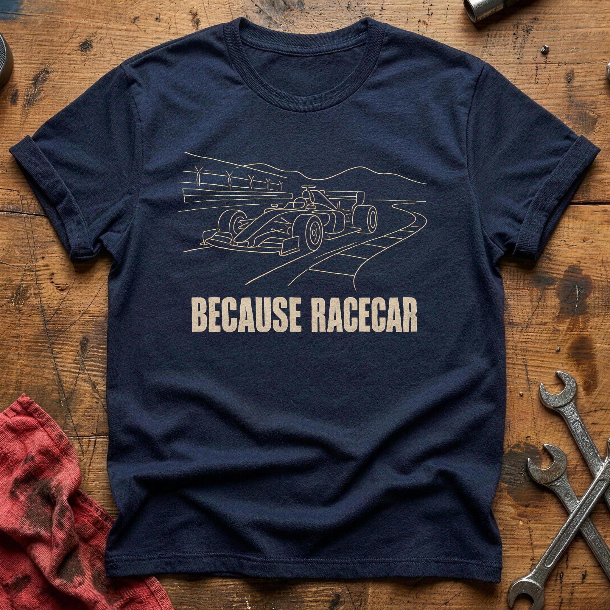 Because Racecar 50 T-Shirt - Navy