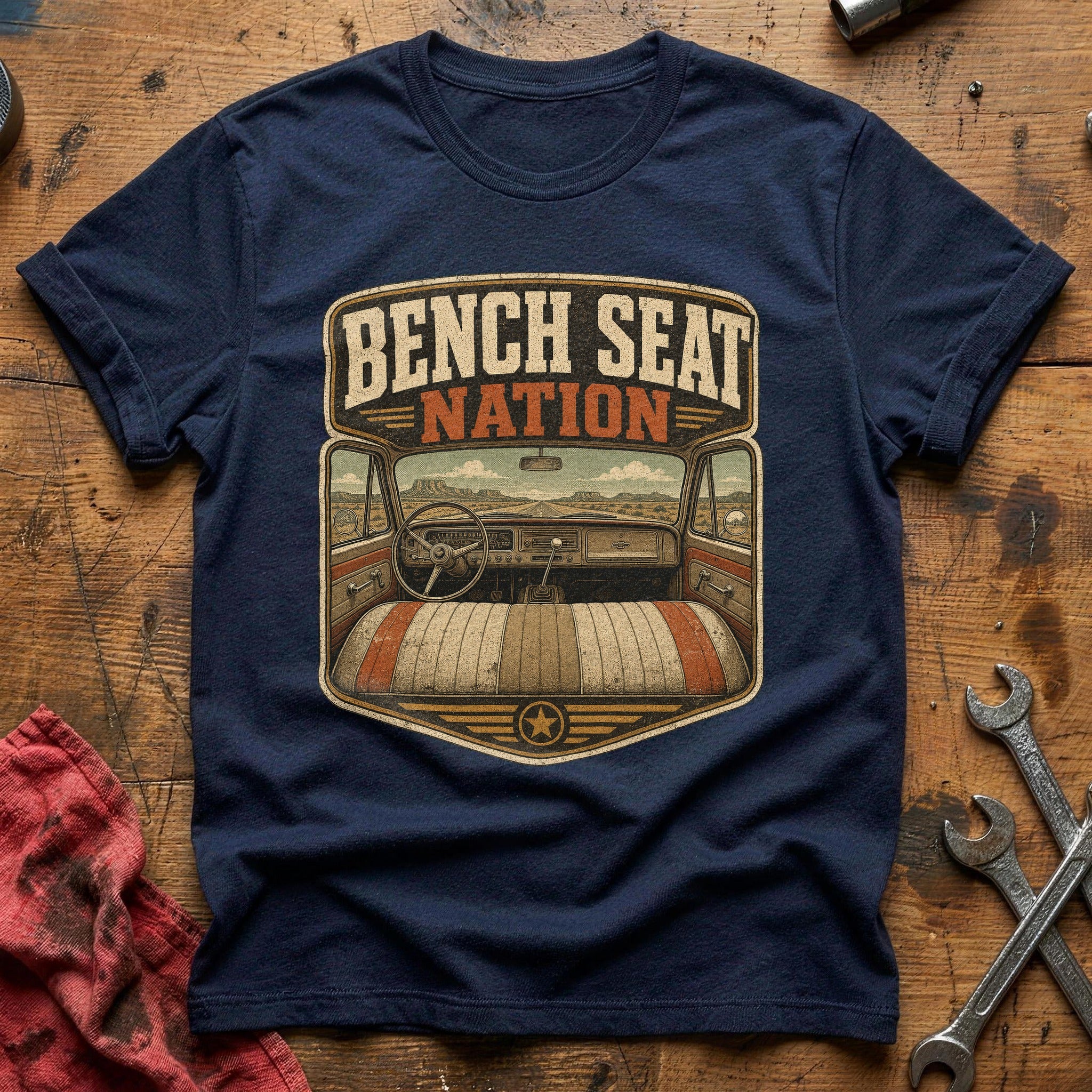 Bench Seat Nation T-Shirt - Navy