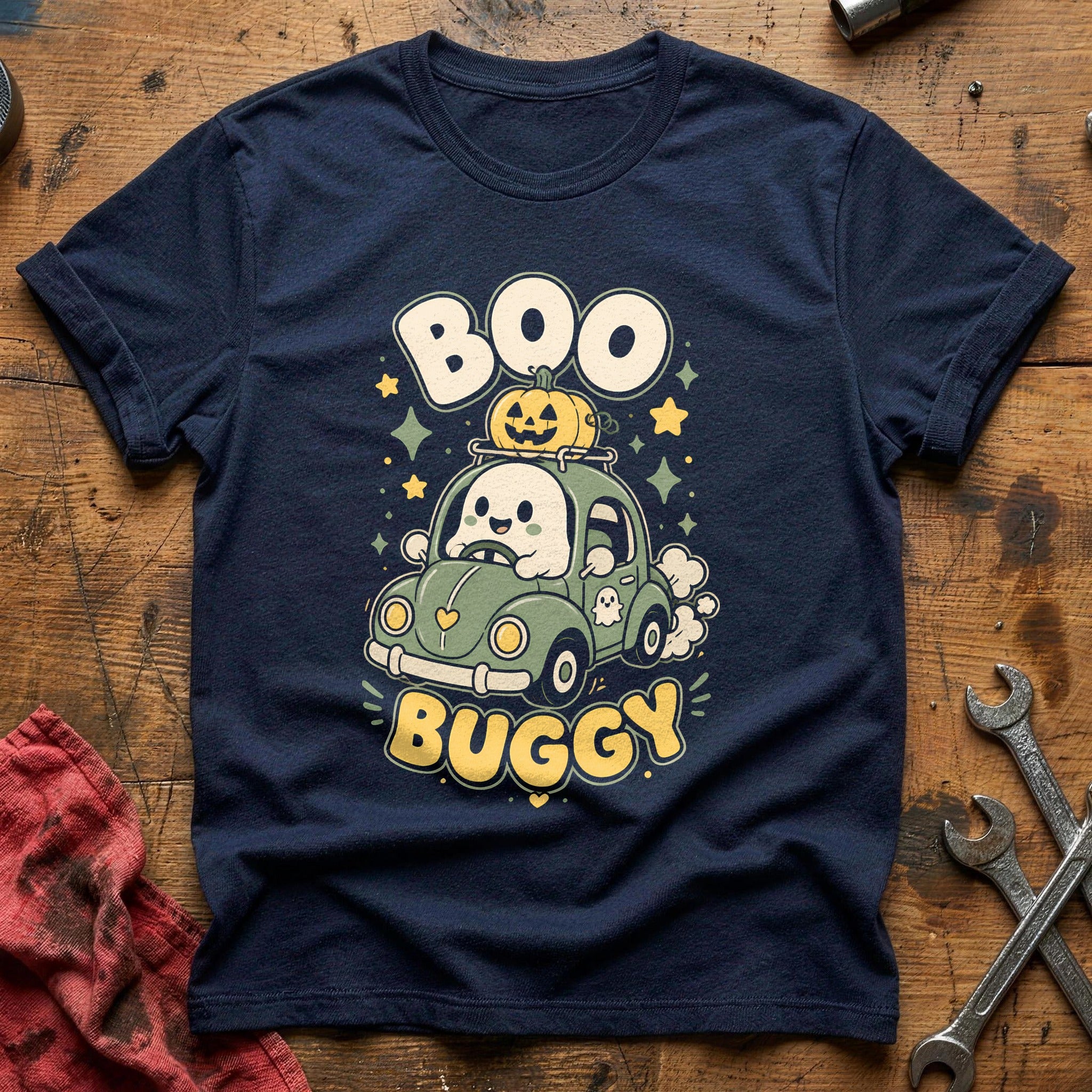 Boo Buggy Kawaii 11 T-Shirt - Navy