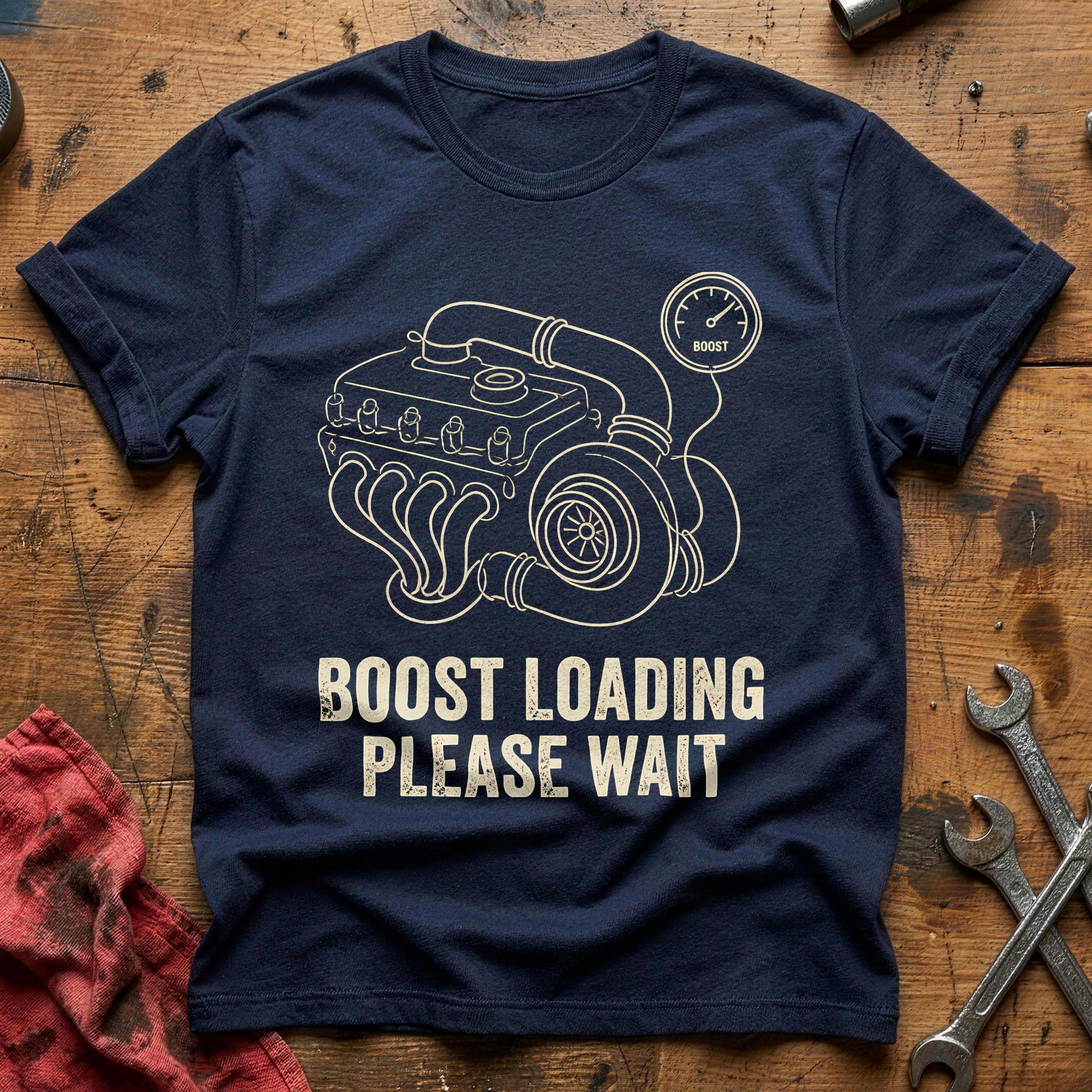 Boost Loading Please Wait 40 T-Shirt - Navy