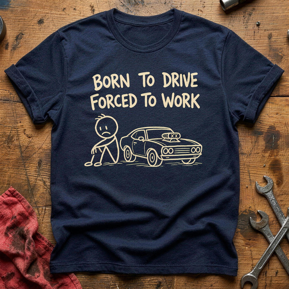 Born To Drive 59 T-Shirt - Navy