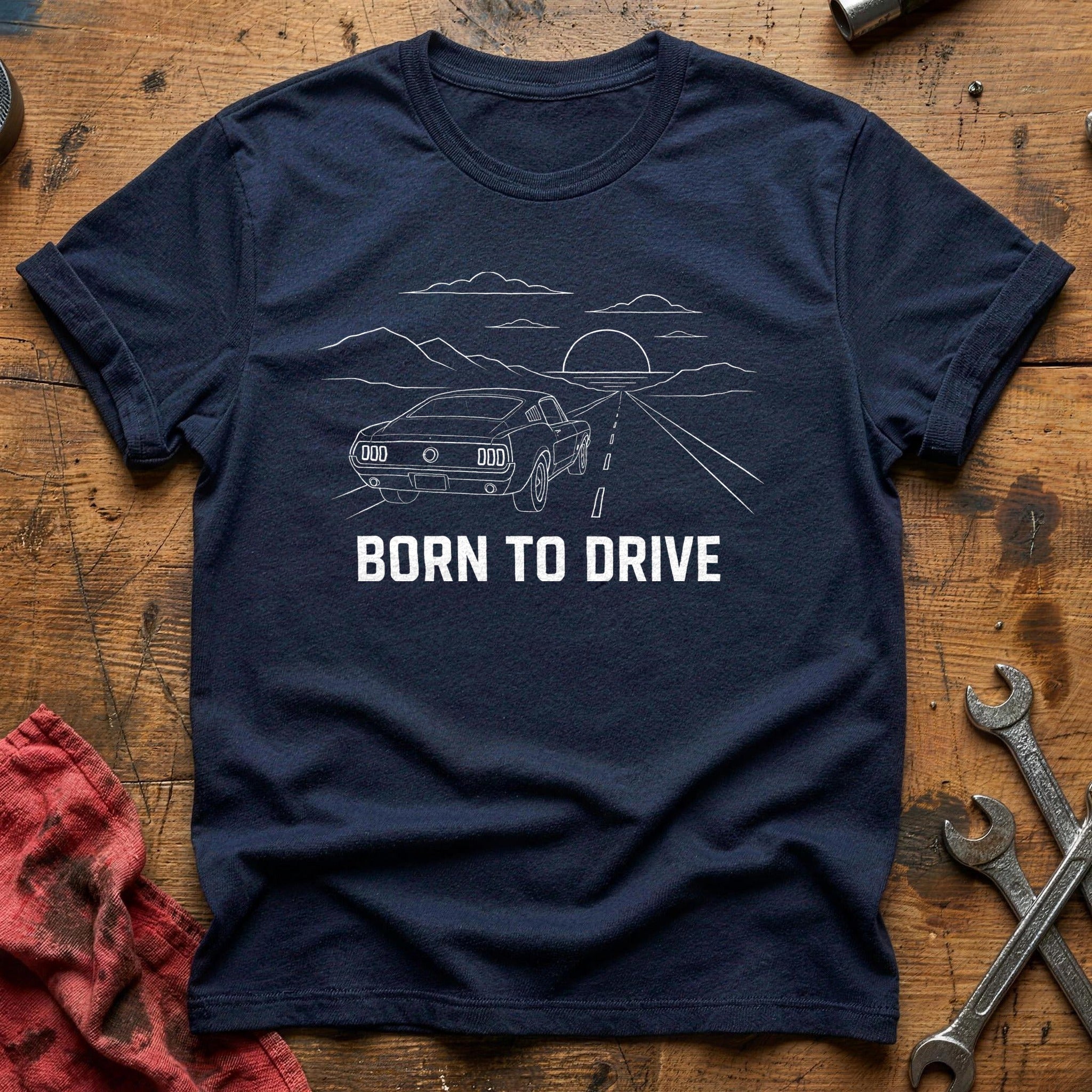 Born To Drive 64 T-Shirt - Navy