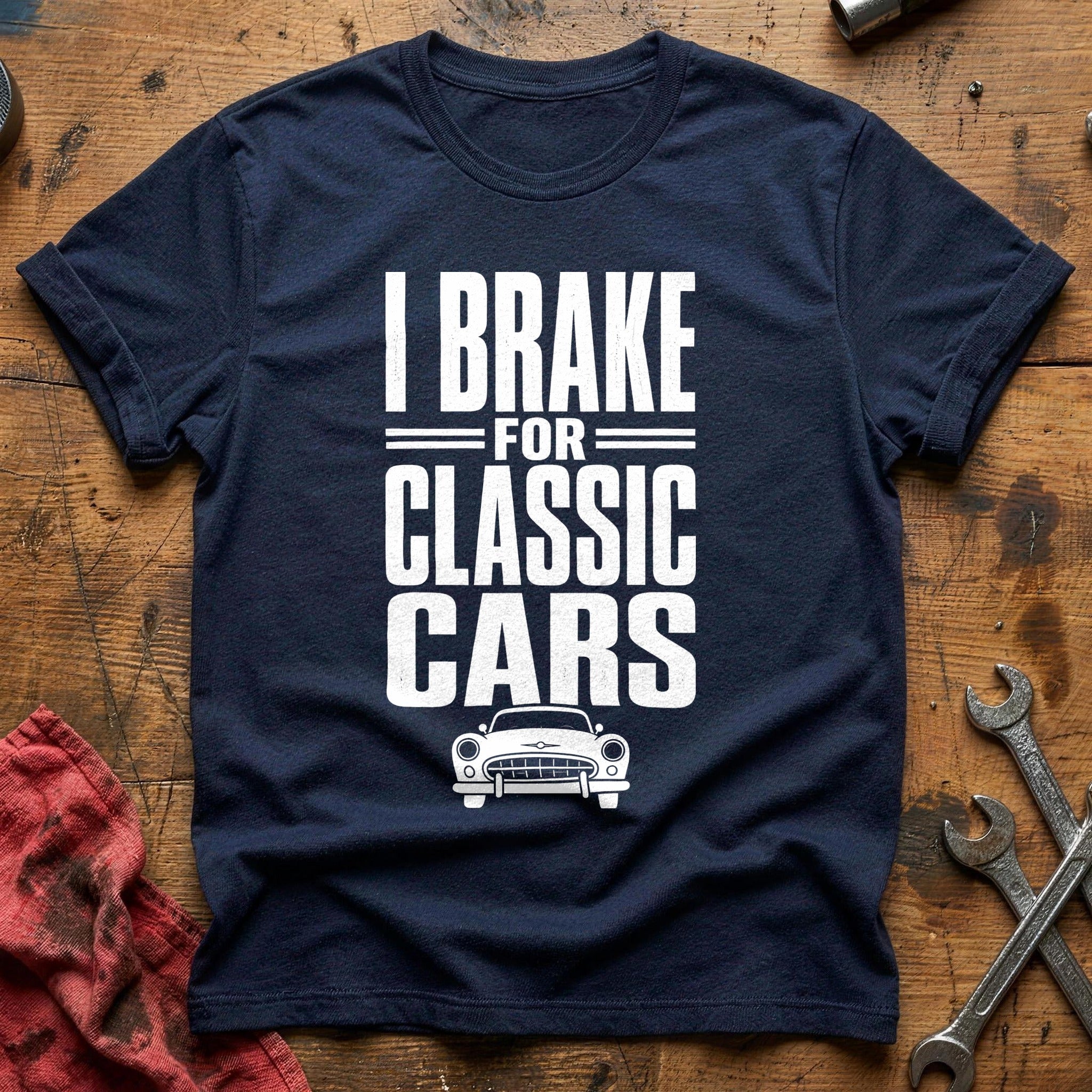 Brake For Classic Cars 26 T-Shirt - Navy