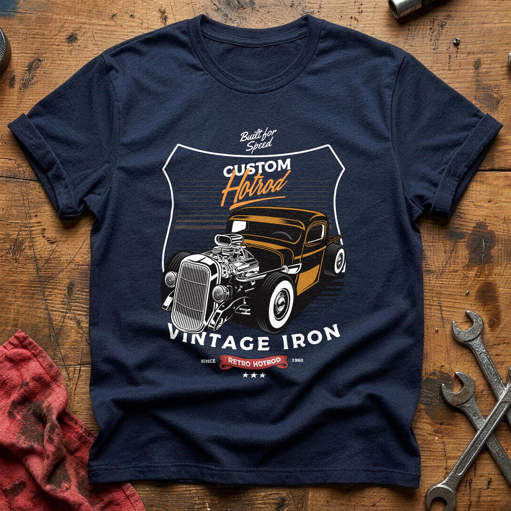 Built for speed hotrod T-Shirt - Navy