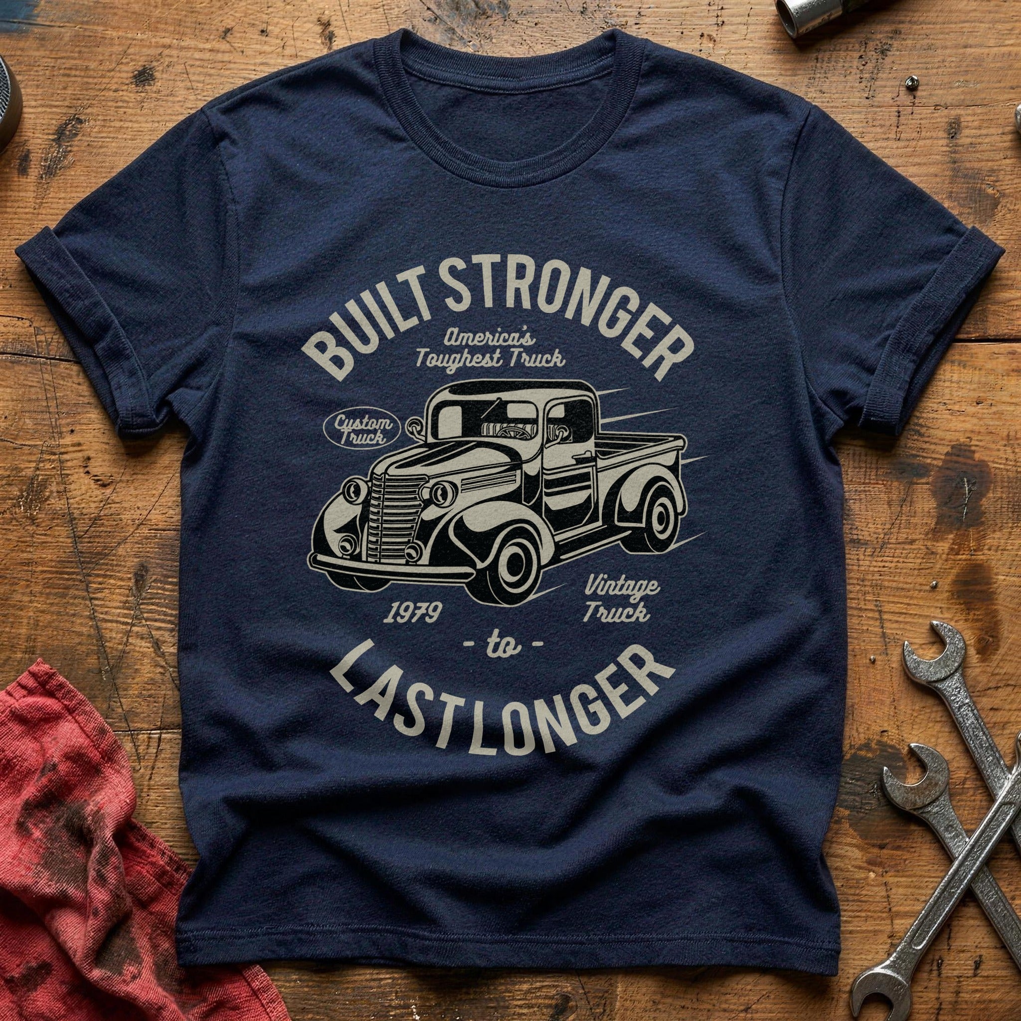 Built stronger 2 T-Shirt - Navy