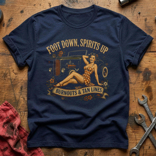 Burnouts & Tan Lines T-Shirt - Navy