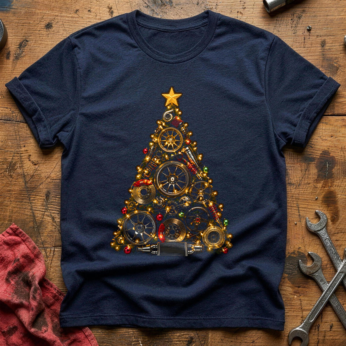 Car Parts Lights Tree 80 T-Shirt - Navy
