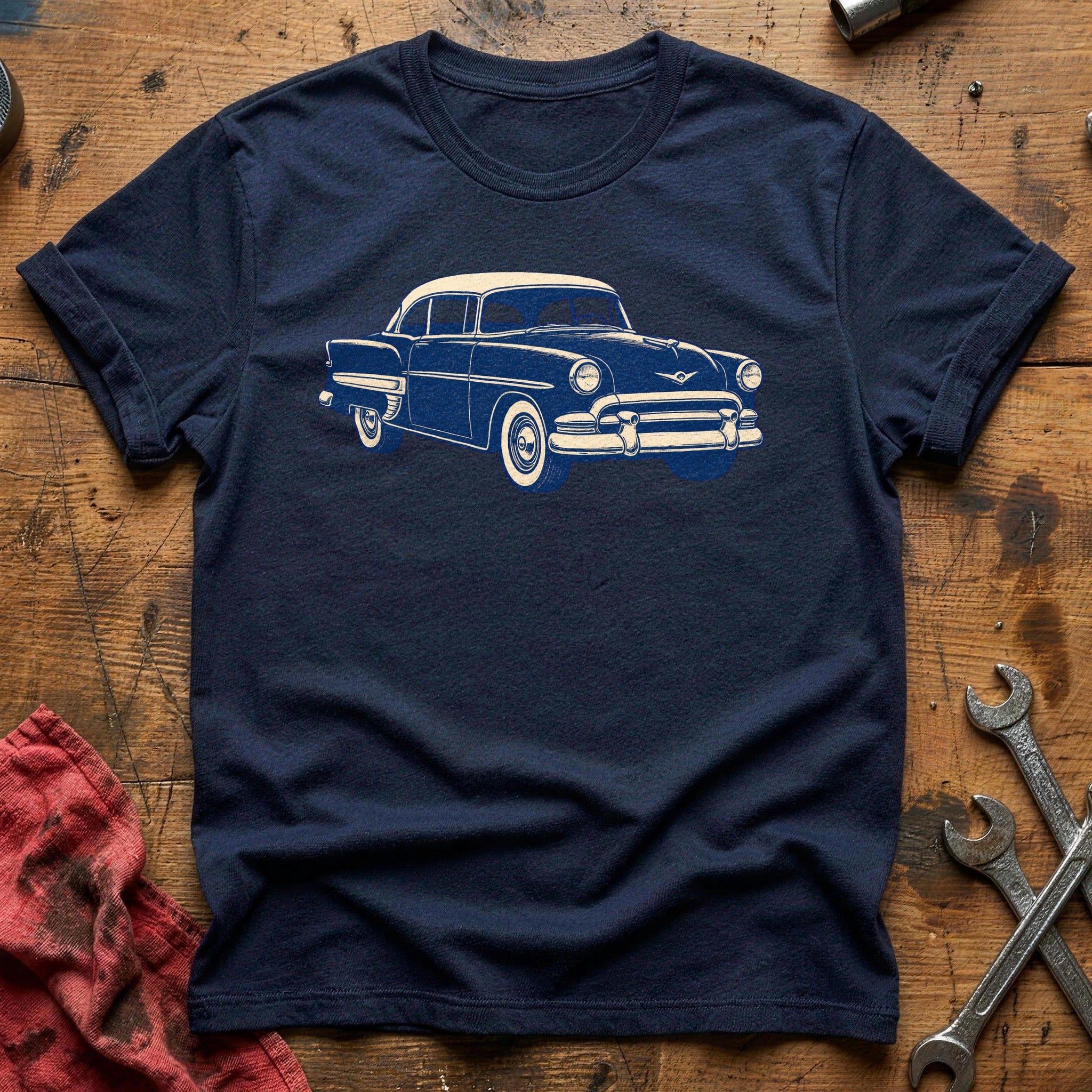 Chrome and Steel T-Shirt - Navy