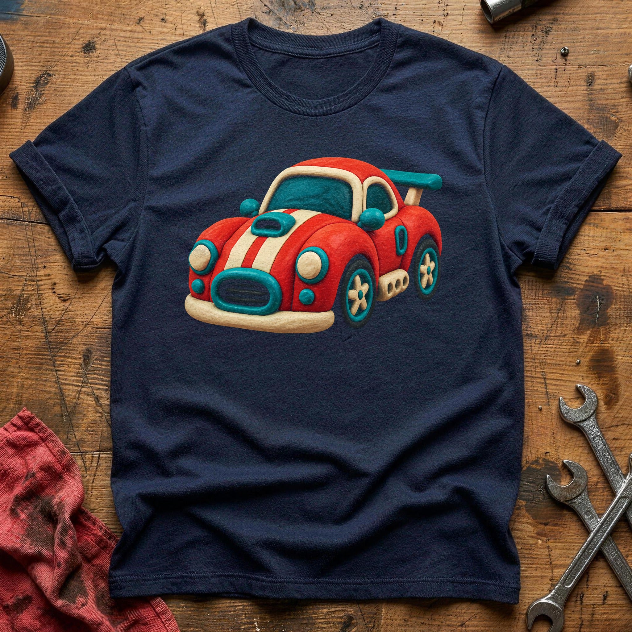 Claymation Car 24 T-Shirt - Navy