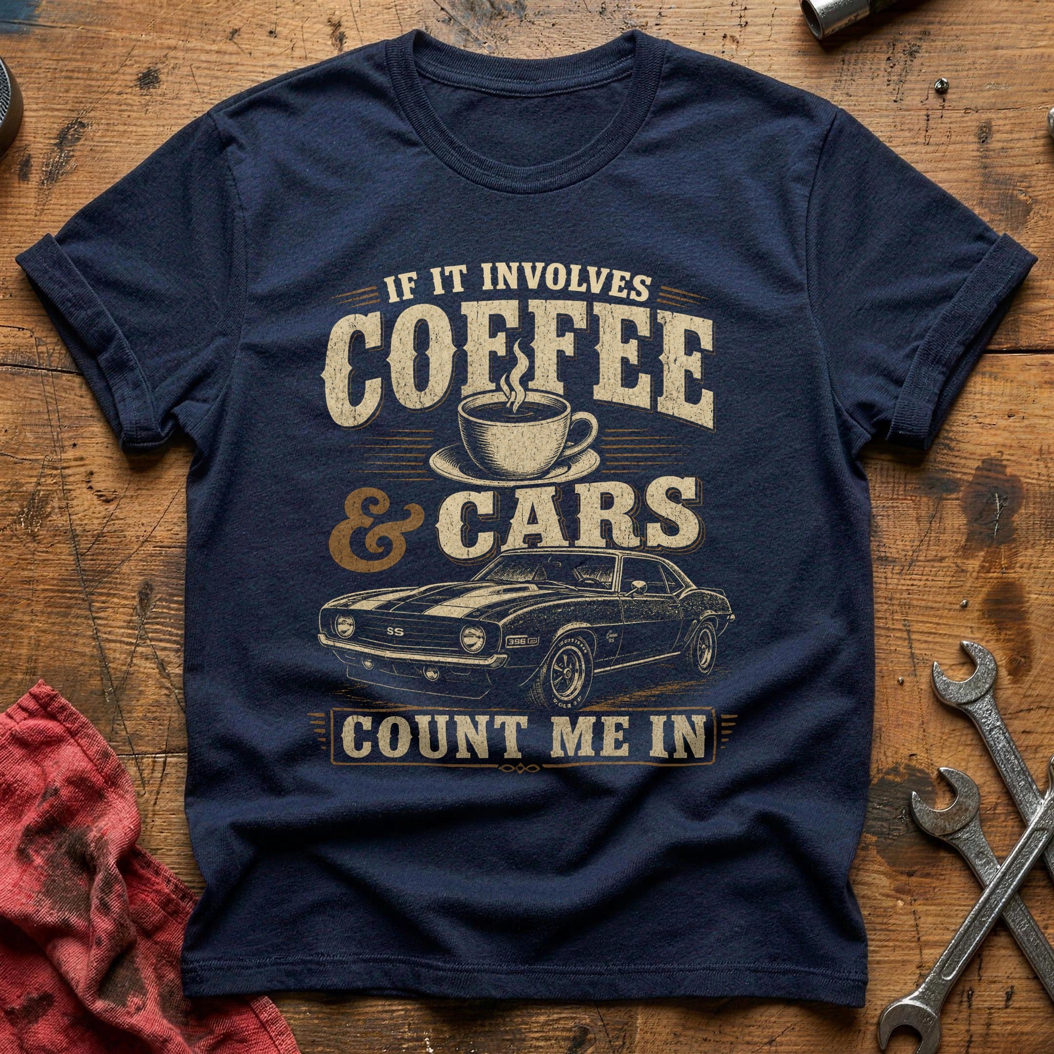 Coffee & Classics T-Shirt - Navy