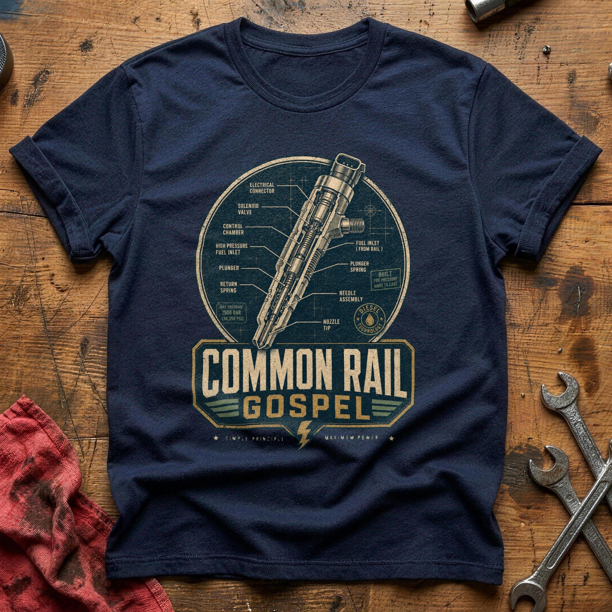 Common Rail Gospel T-Shirt - Navy