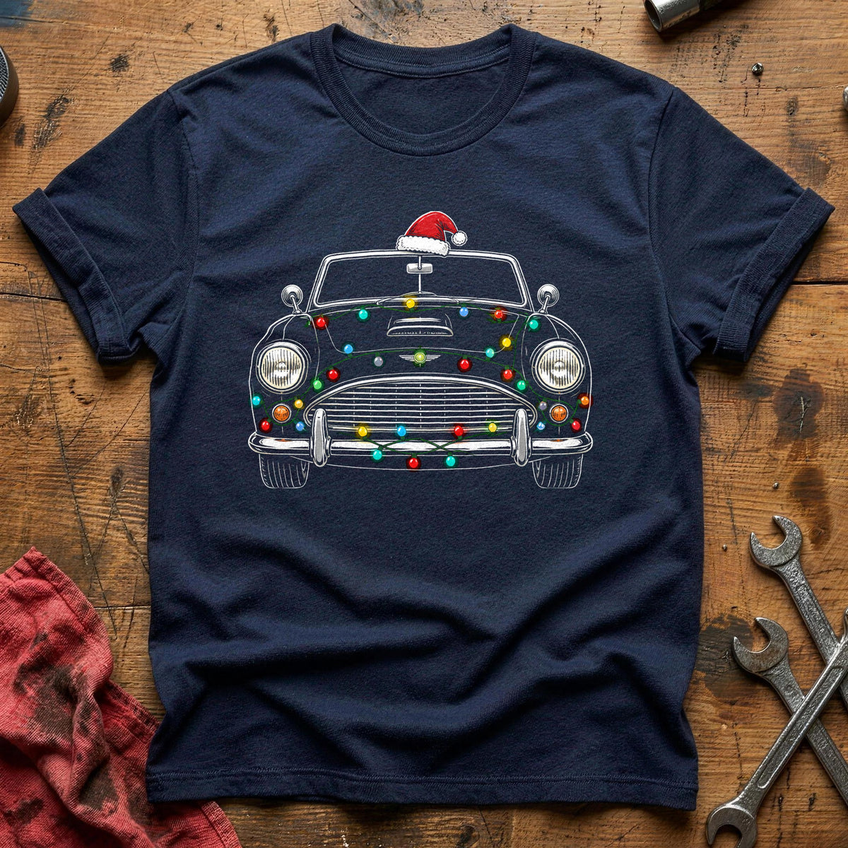 Convertible Christmas Lights 18 T-Shirt - Navy