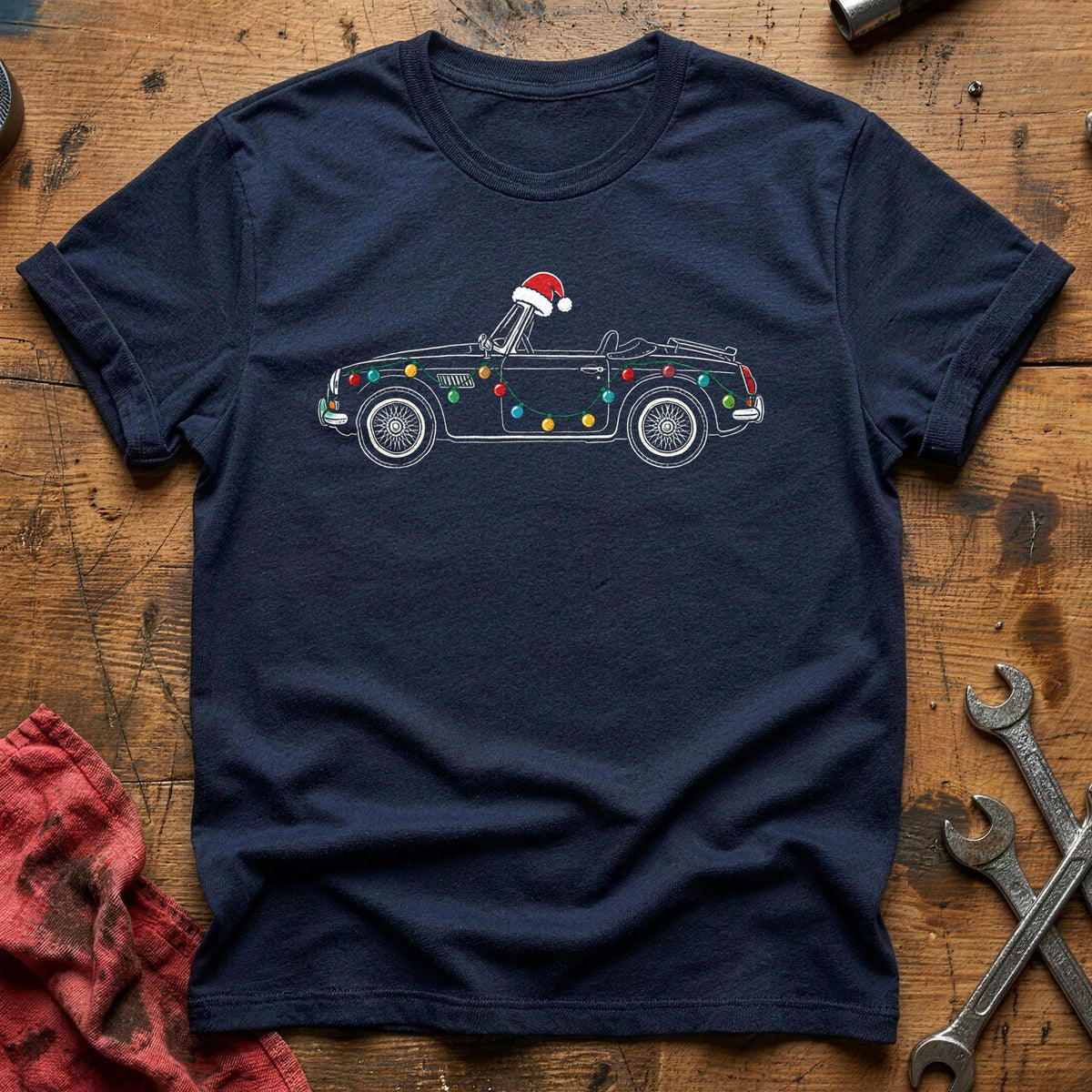 Convertible Christmas Lights 87 T-Shirt - Navy