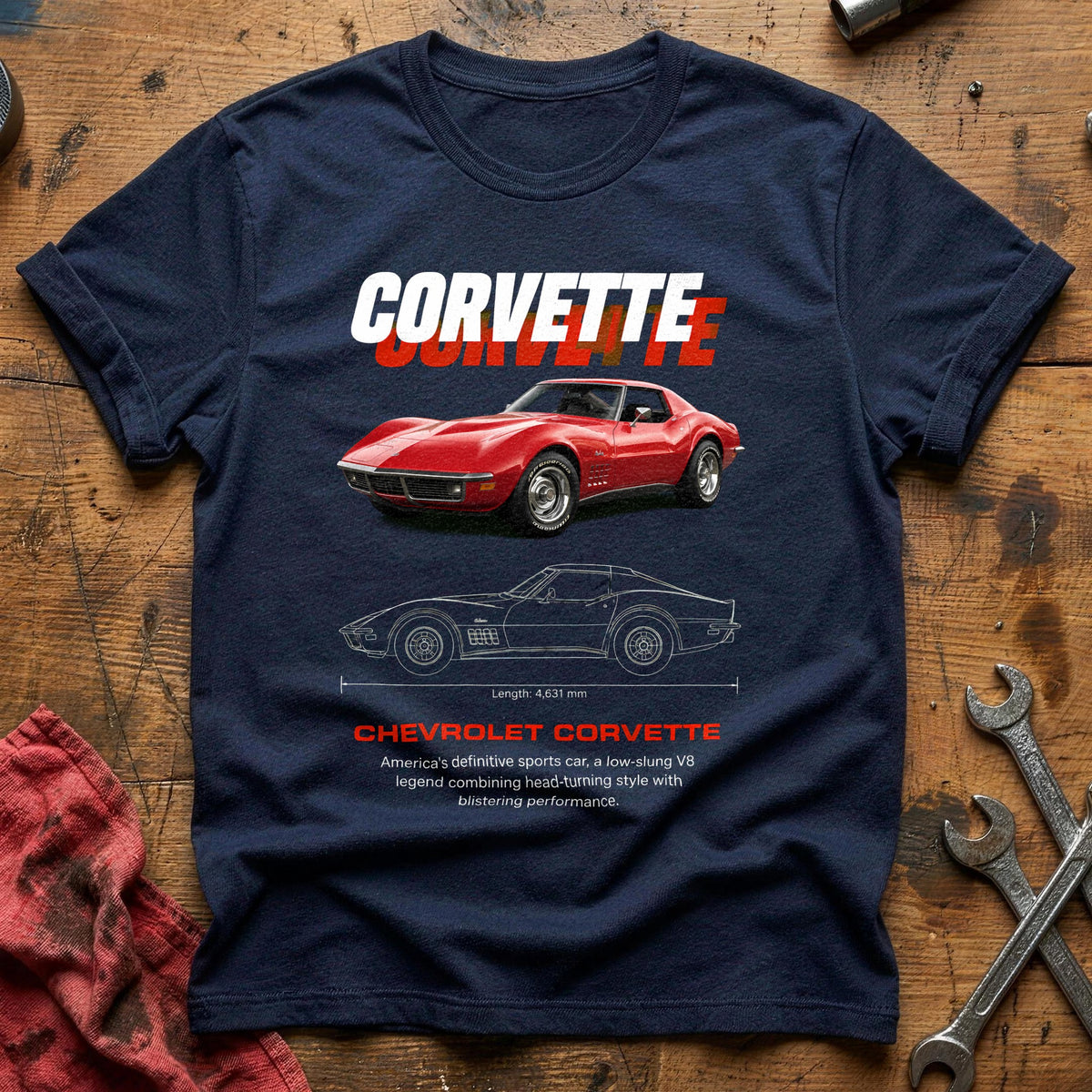Corvette 66 T-Shirt - Navy