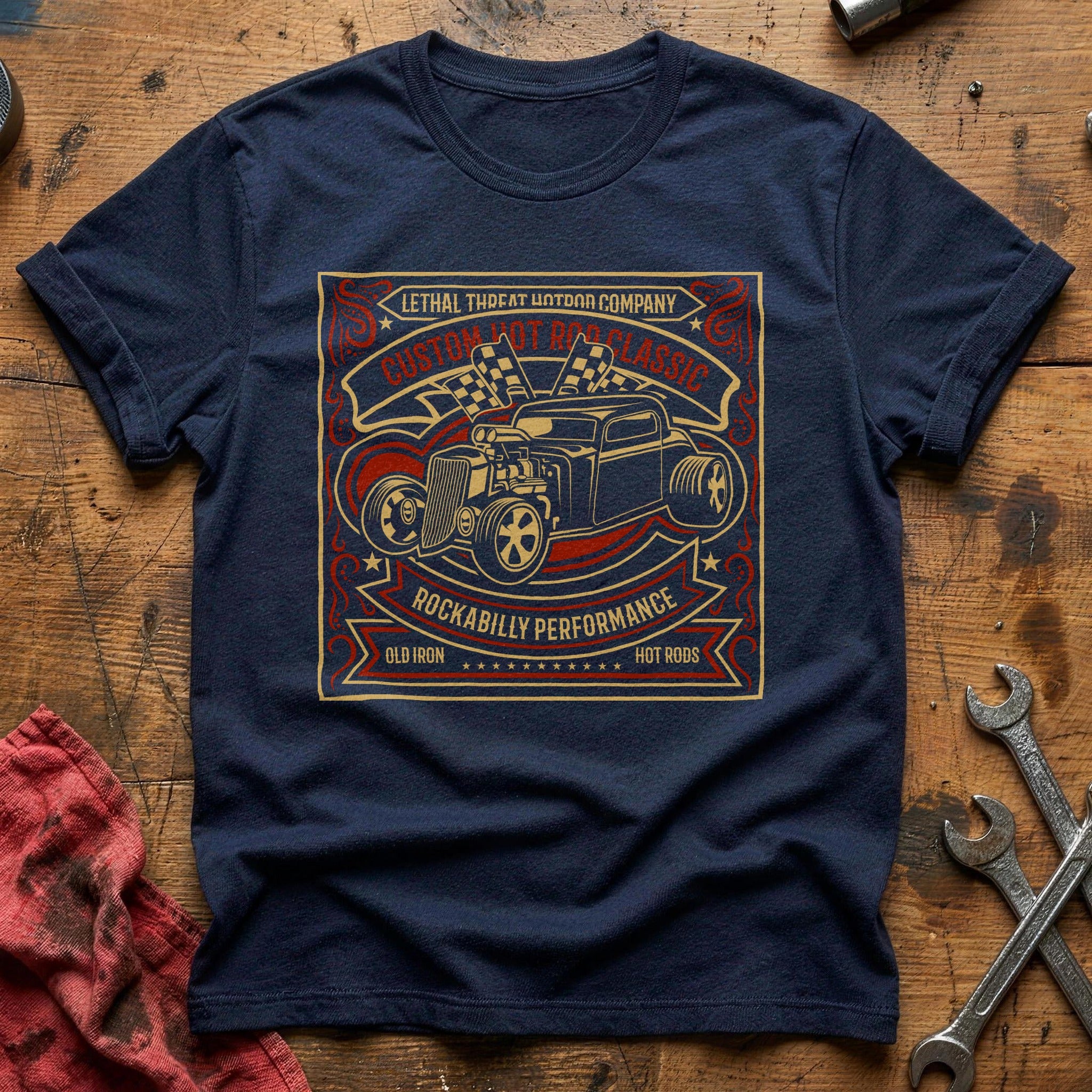 Custom hot rod classic T-Shirt - Navy