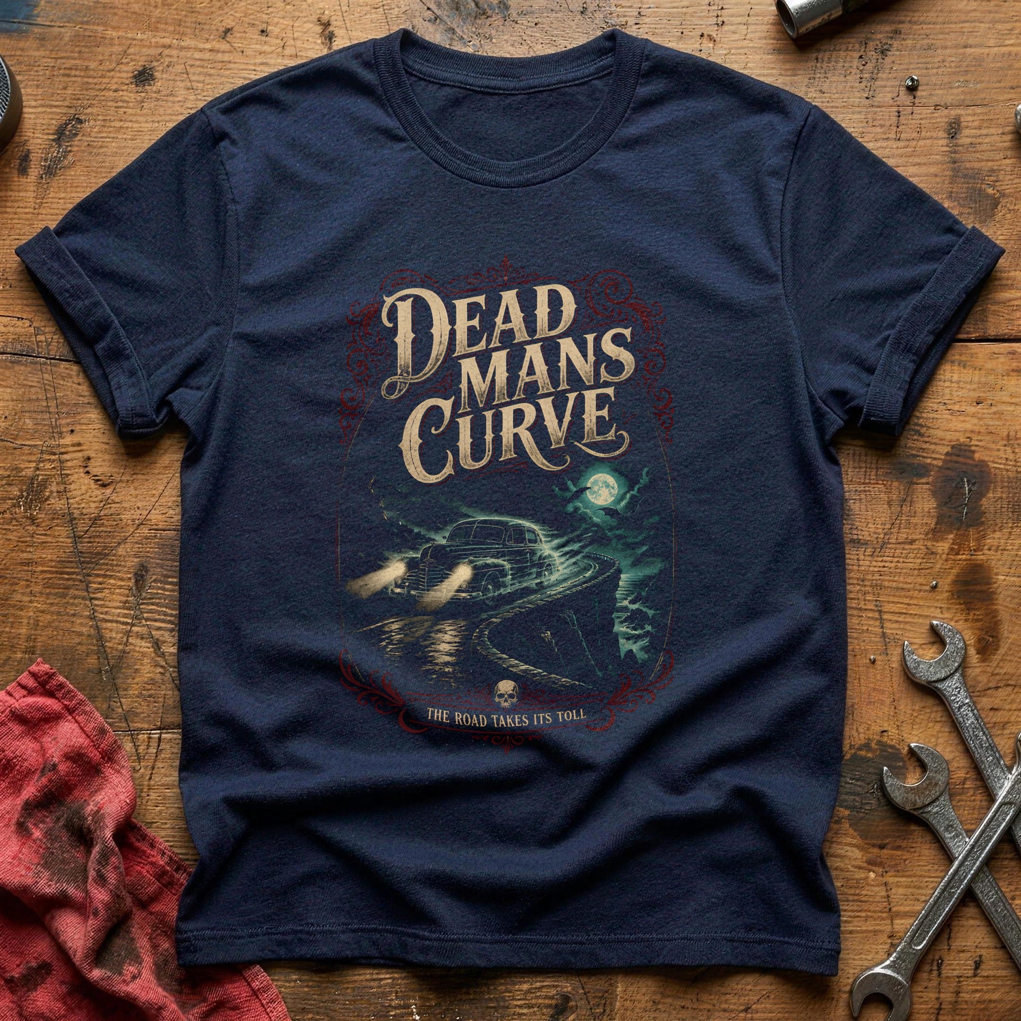 Dead Mans Curve 45 T-Shirt - Navy
