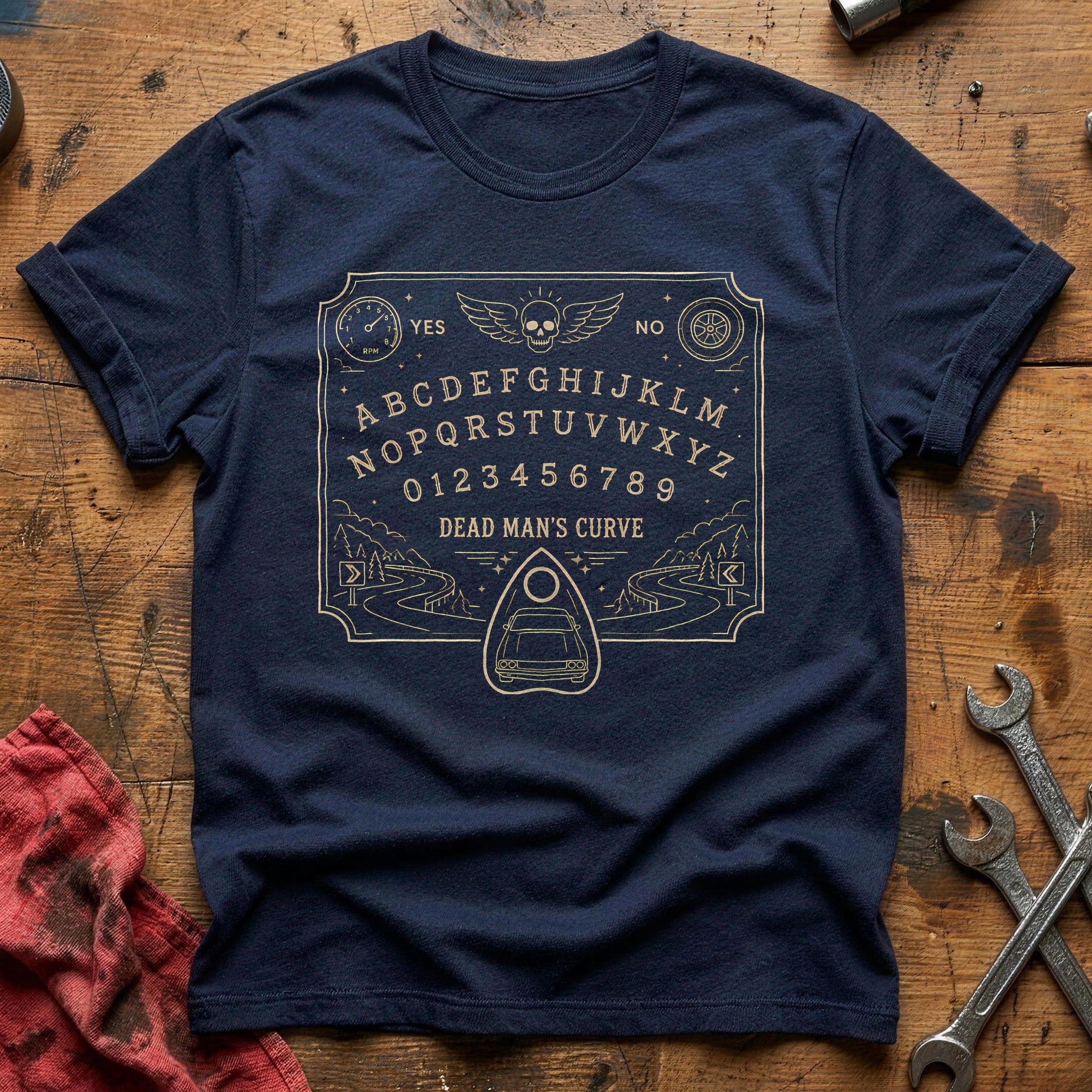 Deadmans Curve Board 37 T-Shirt - Navy