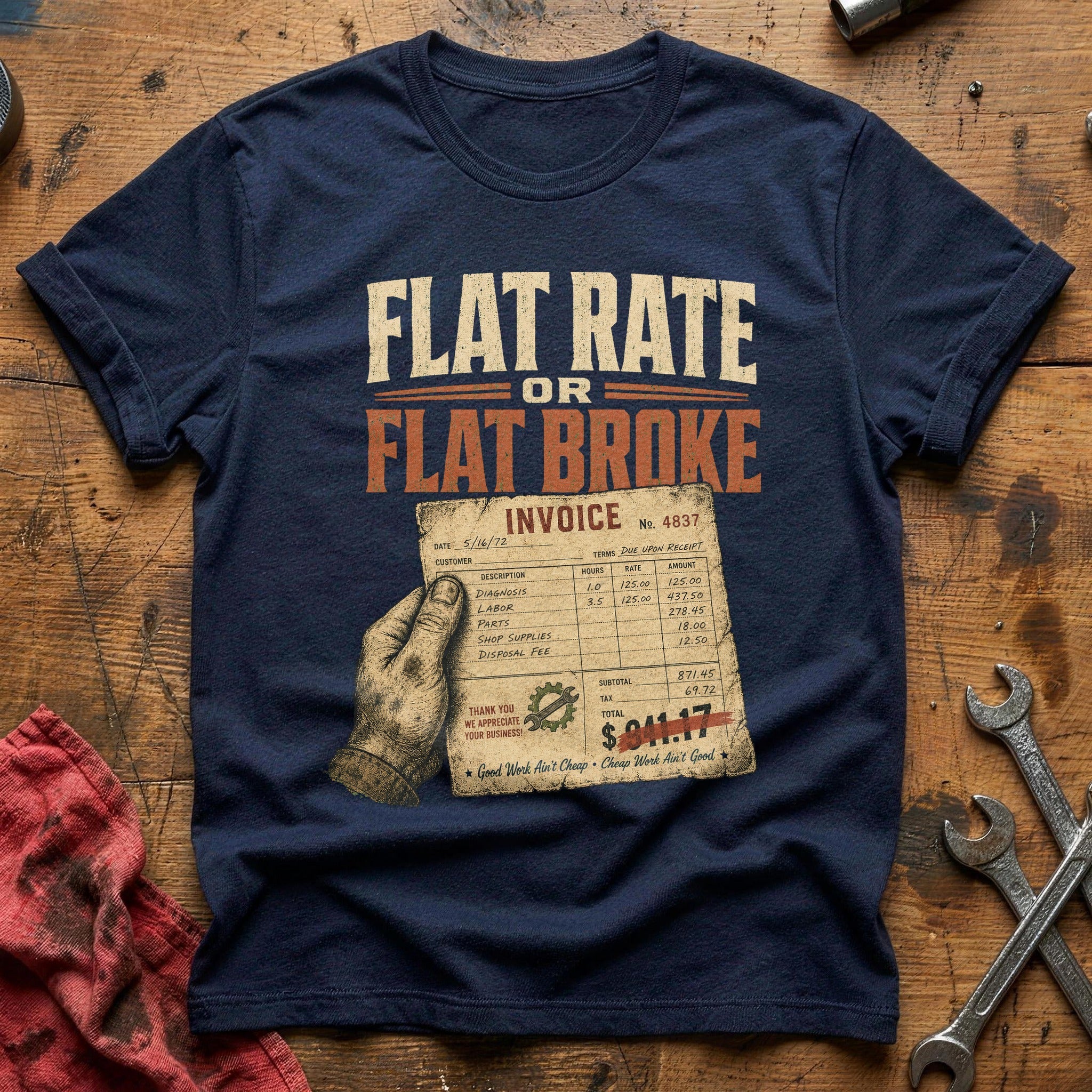 Diagnosis and Repair T-Shirt - Navy